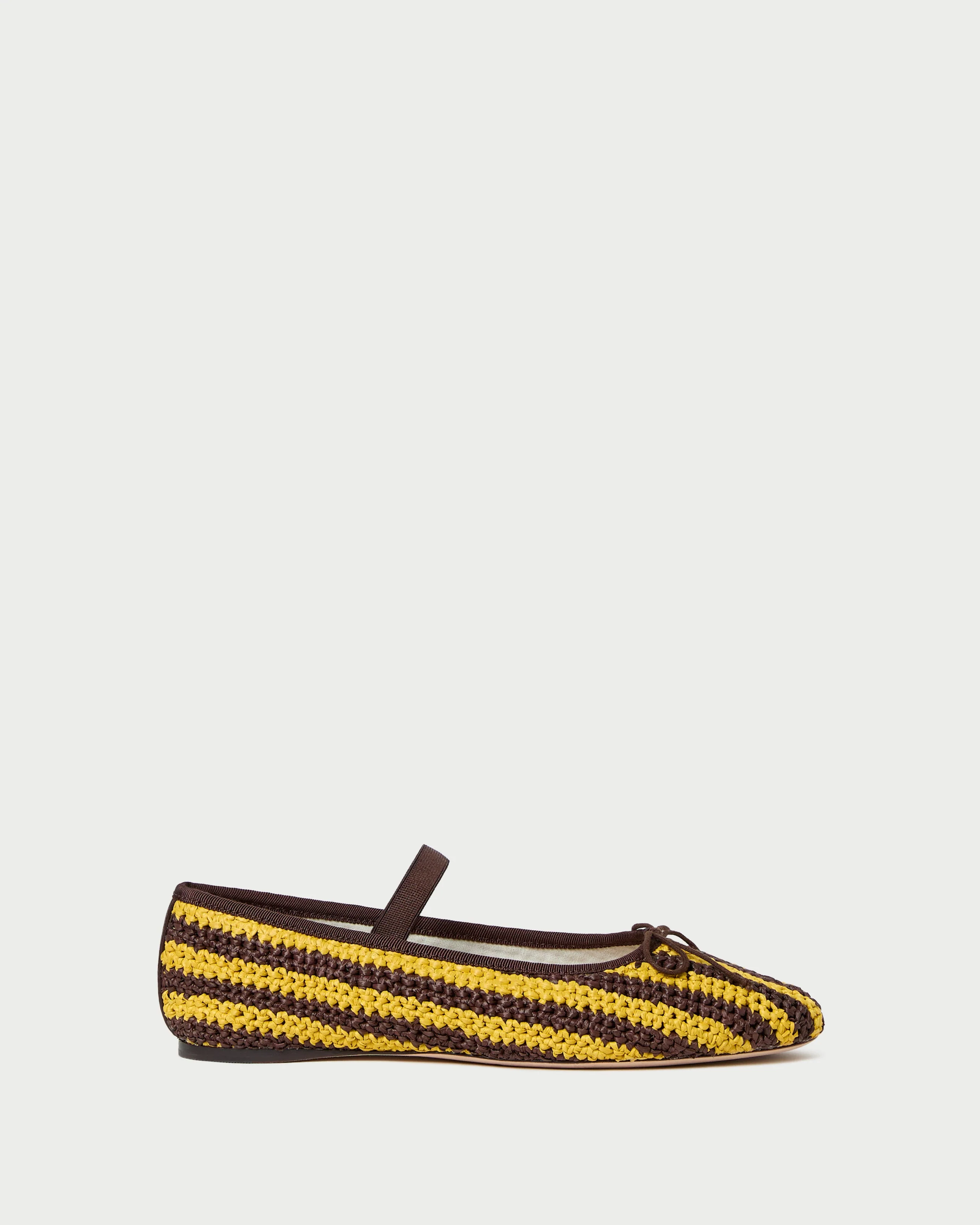 Loeffler Randall - Leonie Yellow/Brown Crochet Ballet Flat - Image 3