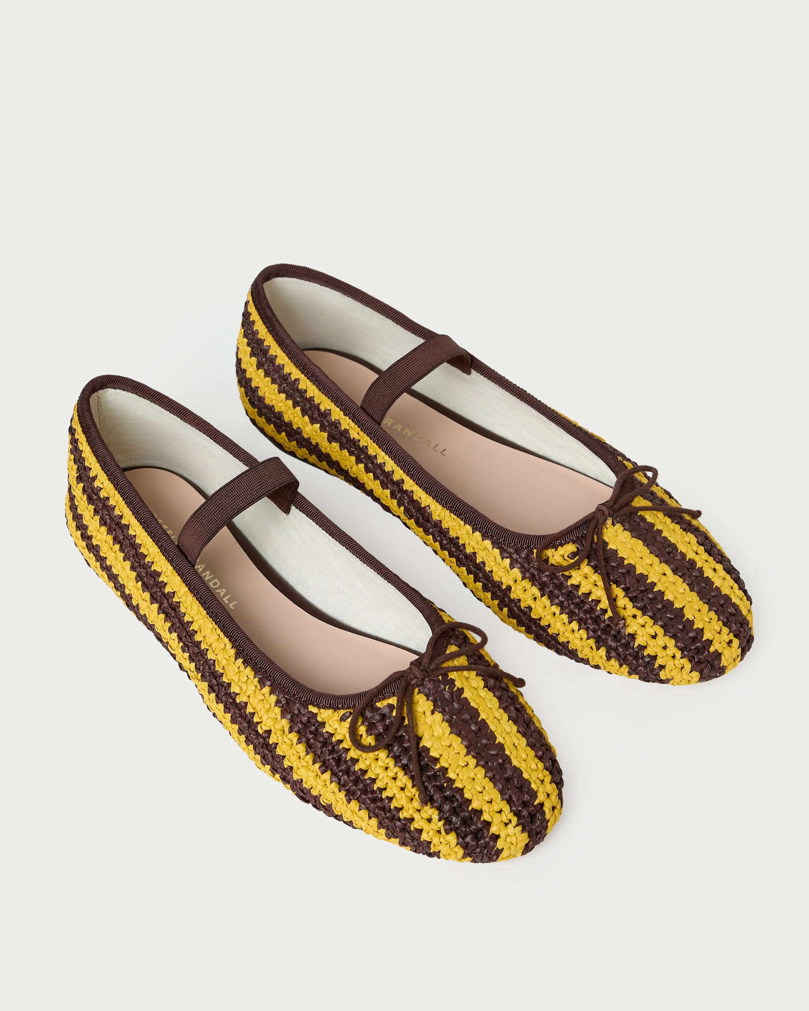Loeffler Randall - Leonie Yellow/Brown Crochet Ballet Flat - Image 4