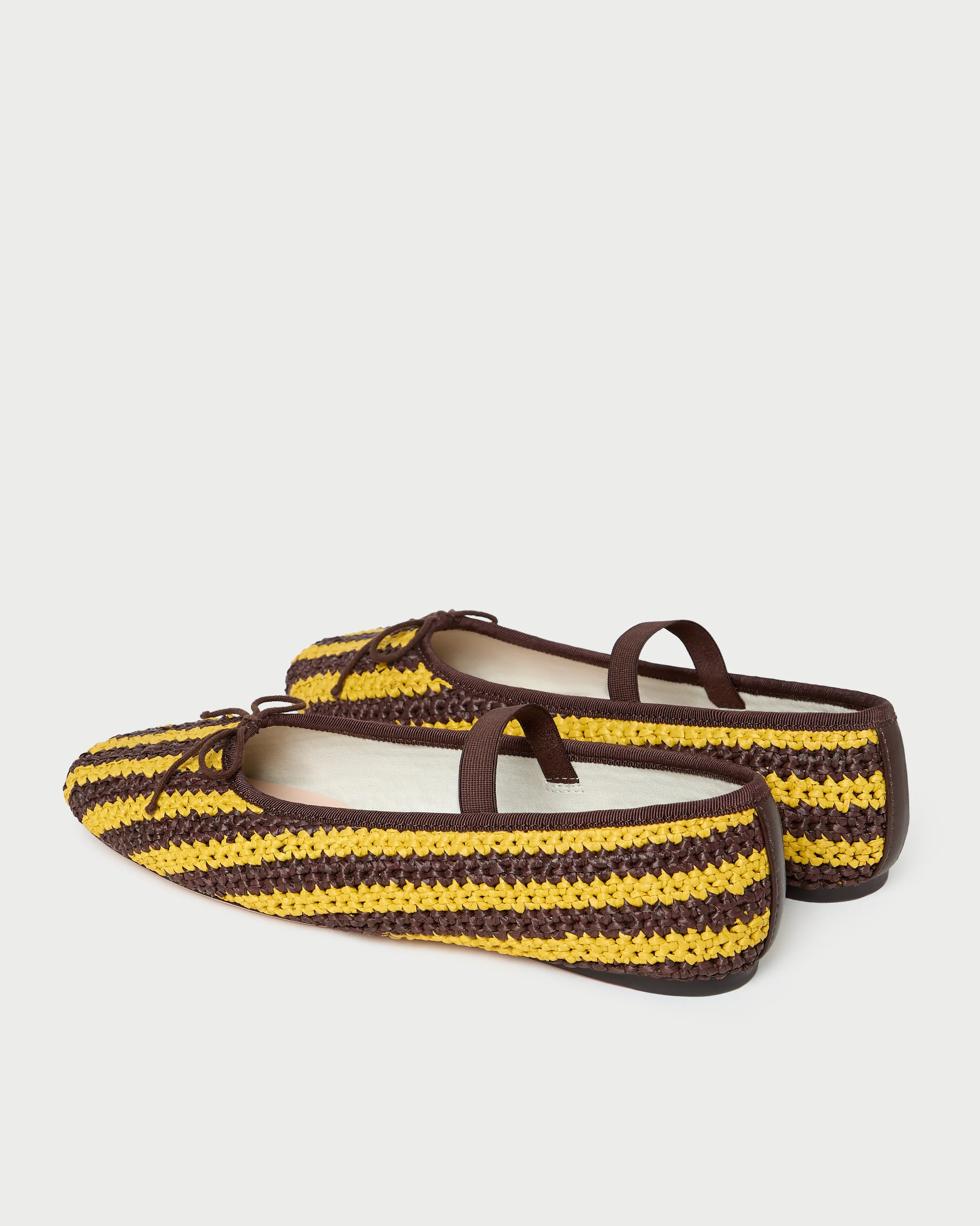 Loeffler Randall - Leonie Yellow/Brown Crochet Ballet Flat - Image 5