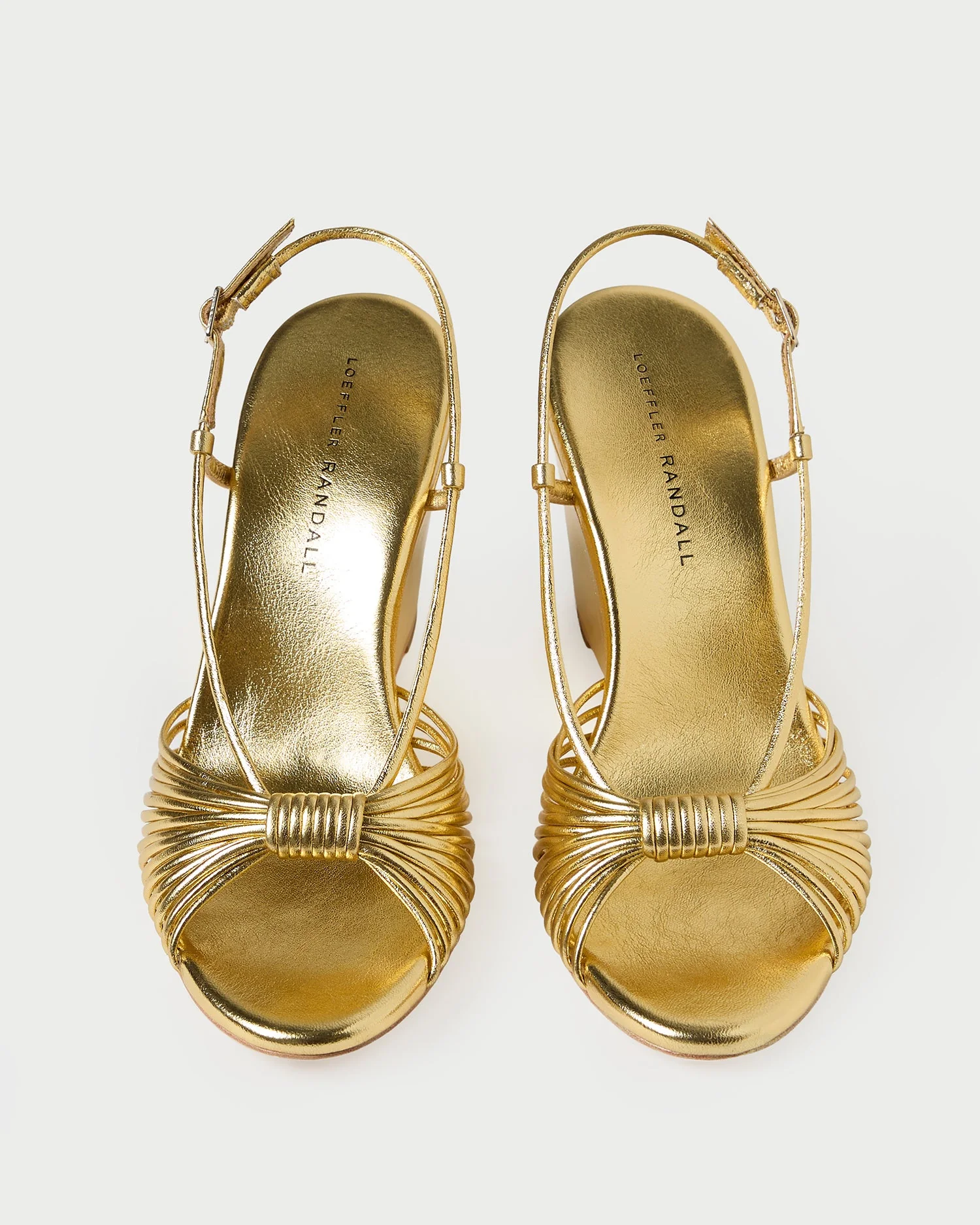 Loeffler Randall - Marren Gold Leather Wedge - Image 3