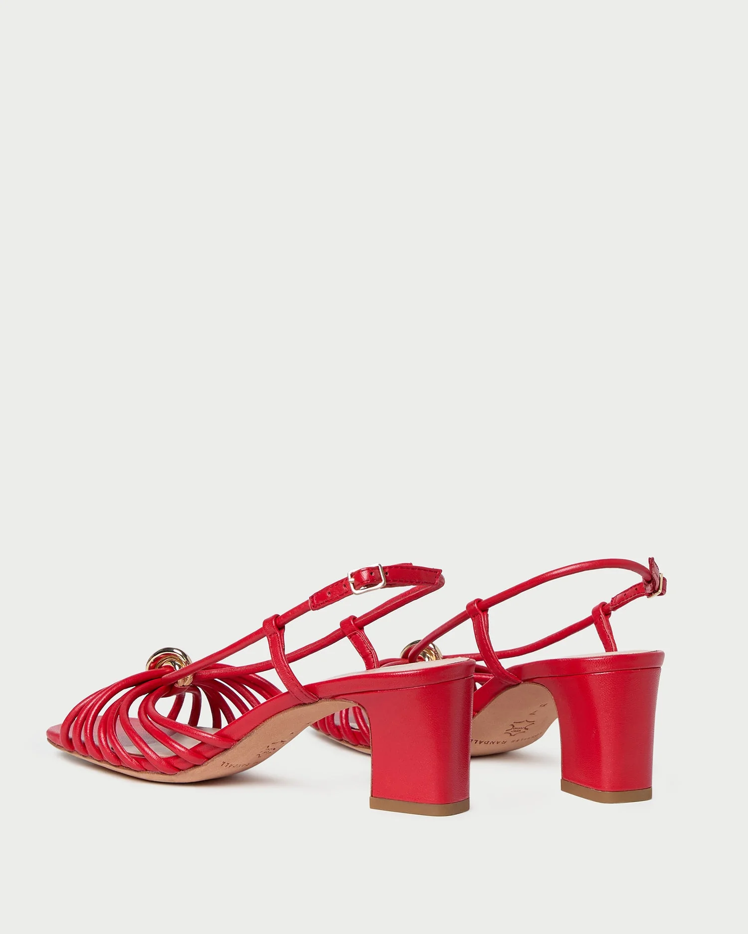 Loeffler Randall - Minna Red Leather Heeled Sandal - Image 5
