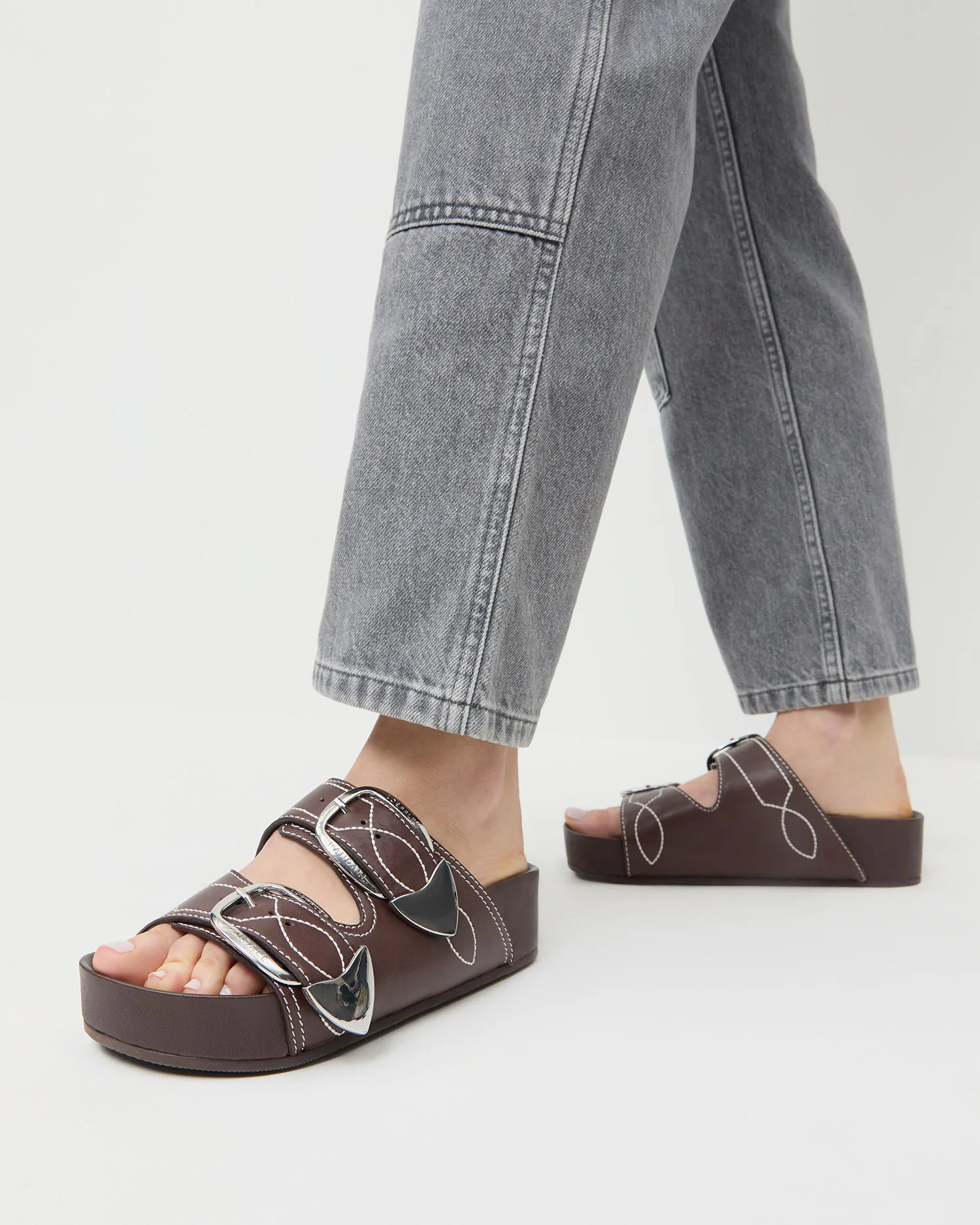 Loeffler Randall - Nico Espresso Two - Band Sandal - Image 2