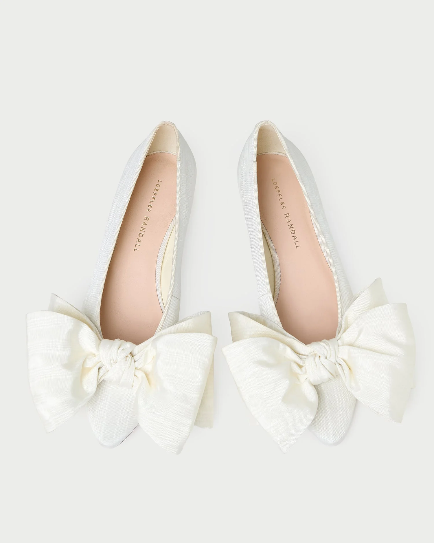 Loeffler Randall - Noa Cream Moiré Bow Flat