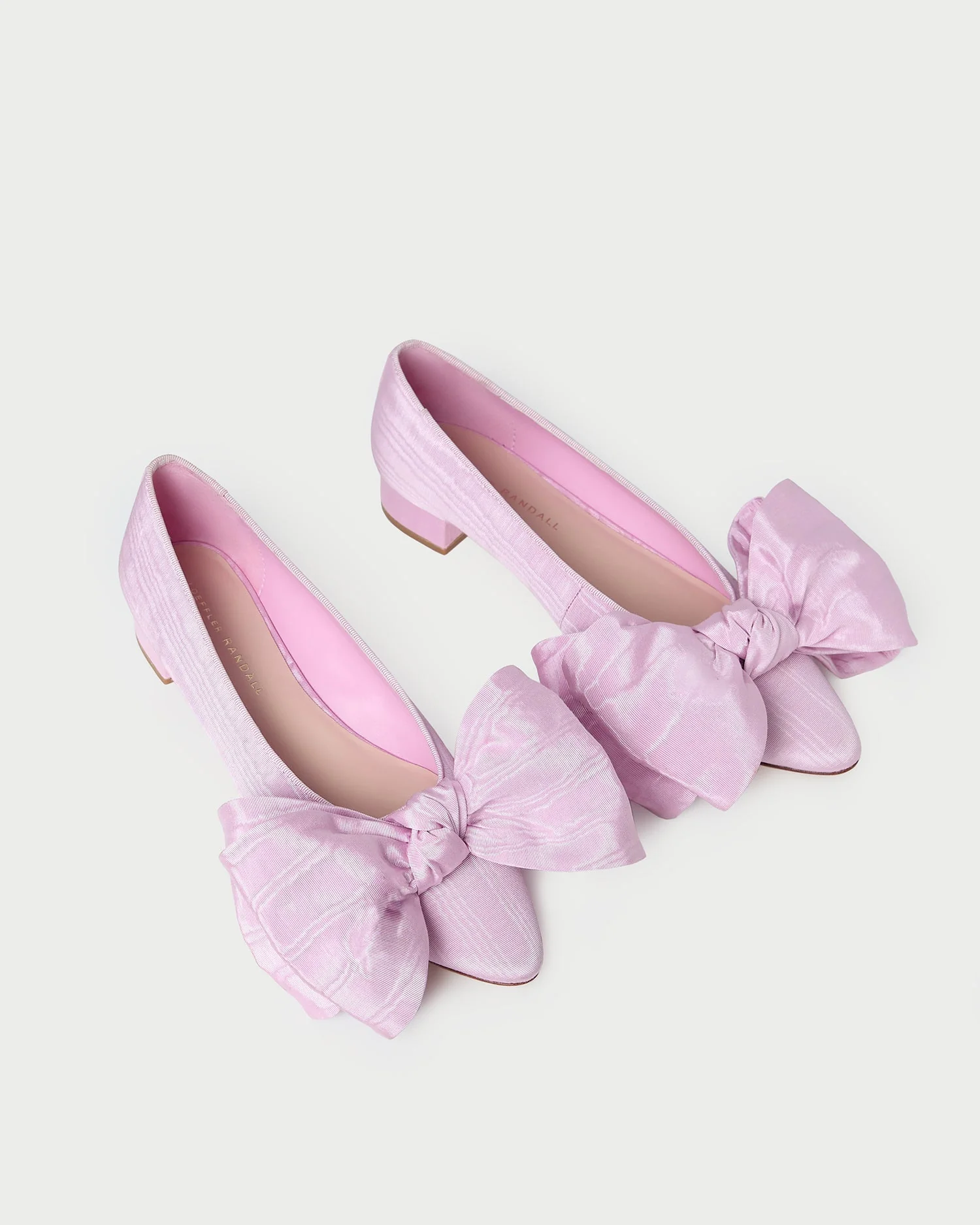 Loeffler Randall - Noa Pink Moiré Bow Flat - Image 4