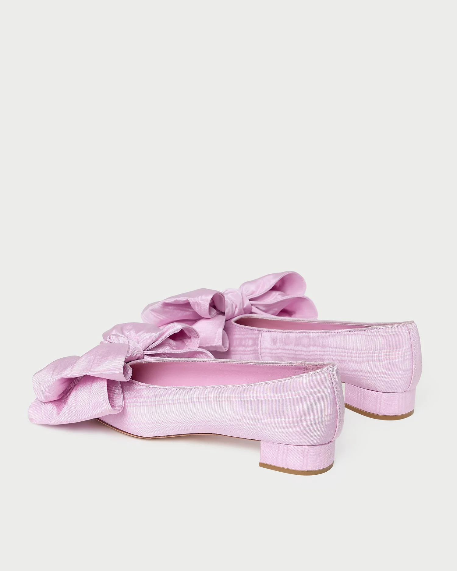 Loeffler Randall - Noa Pink Moiré Bow Flat - Image 5