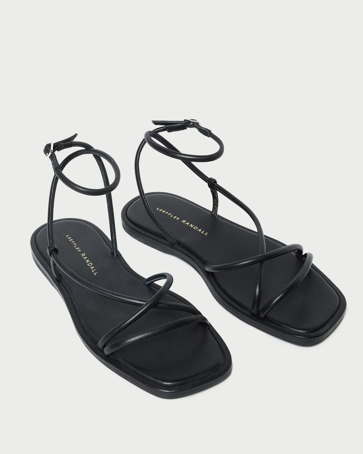 Loeffler Randall - Noor Black Leather Flat Sandal - Image 4