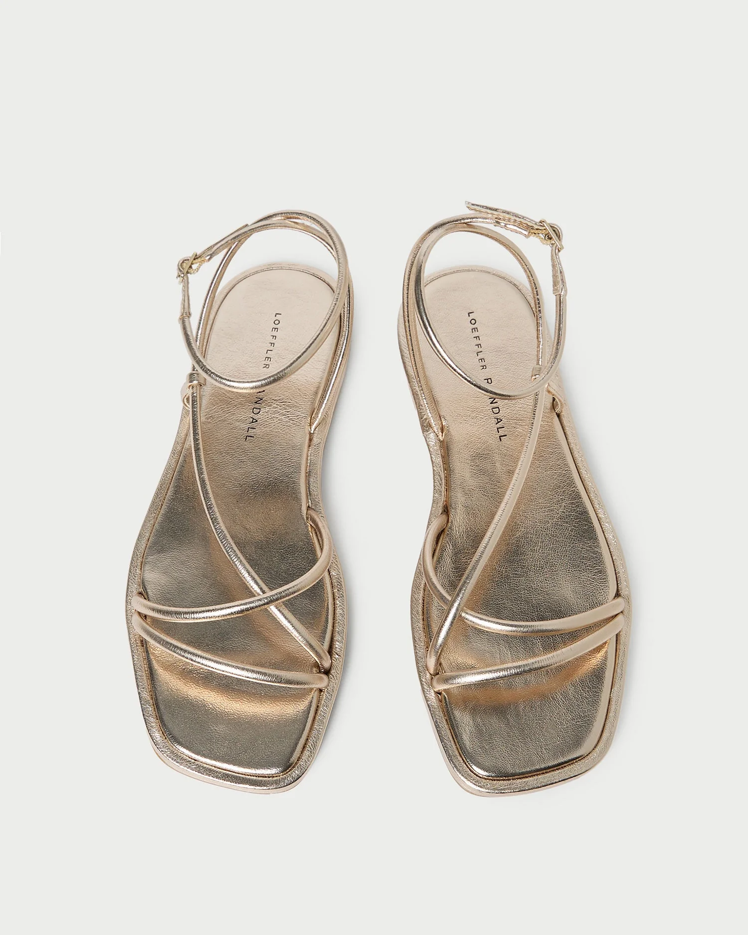 Loeffler Randall - Noor Champagne Leather Flat Sandal