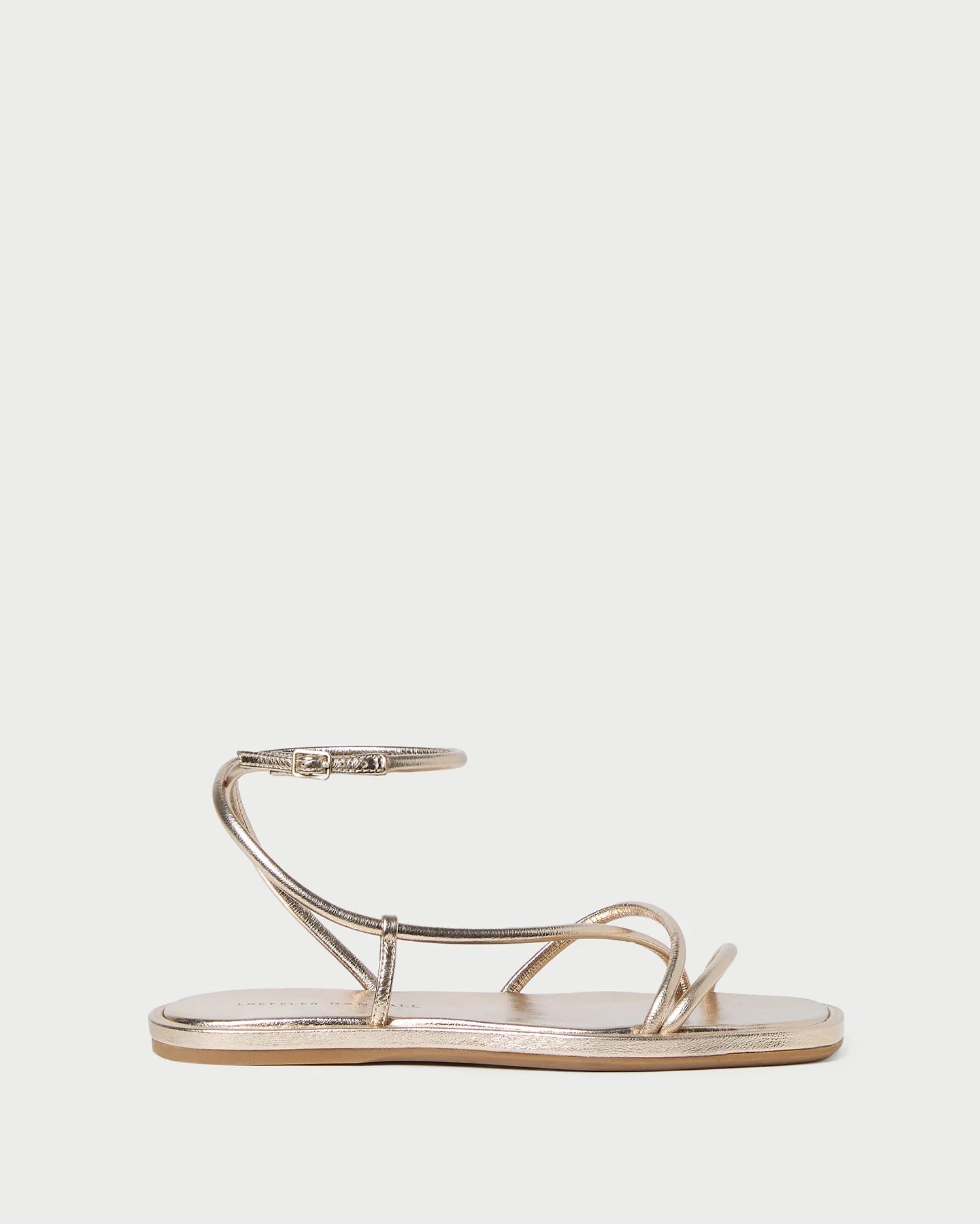 Loeffler Randall - Noor Champagne Leather Flat Sandal - Image 3