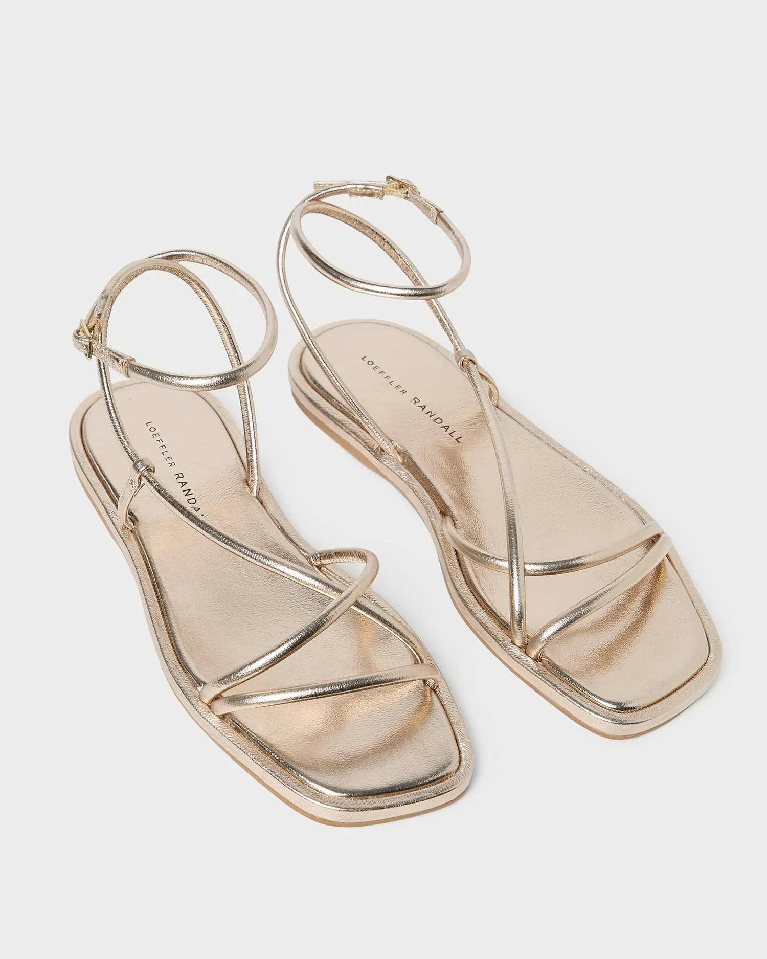 Loeffler Randall - Noor Champagne Leather Flat Sandal - Image 4