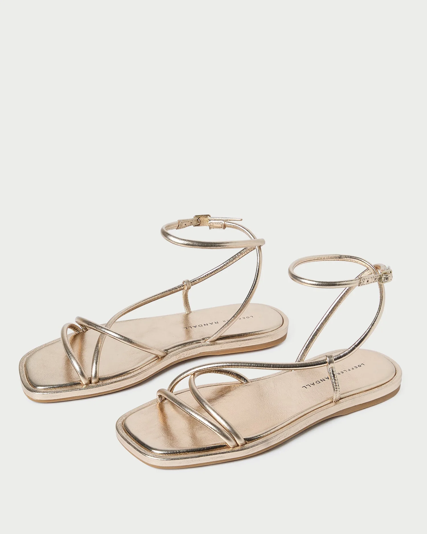 Loeffler Randall - Noor Champagne Leather Flat Sandal - Image 5
