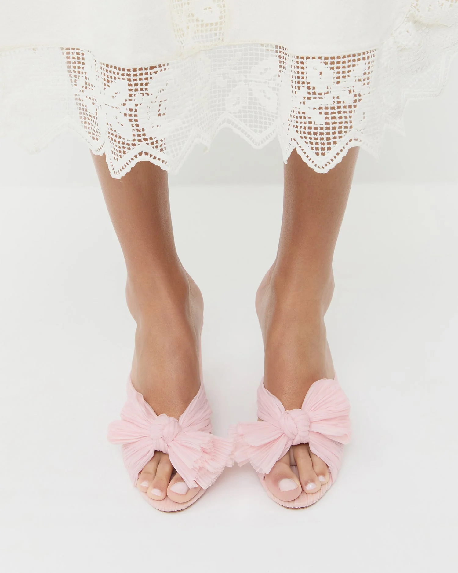 Loeffler Randall - Penny Pink Pleated Bow Heel - Image 2