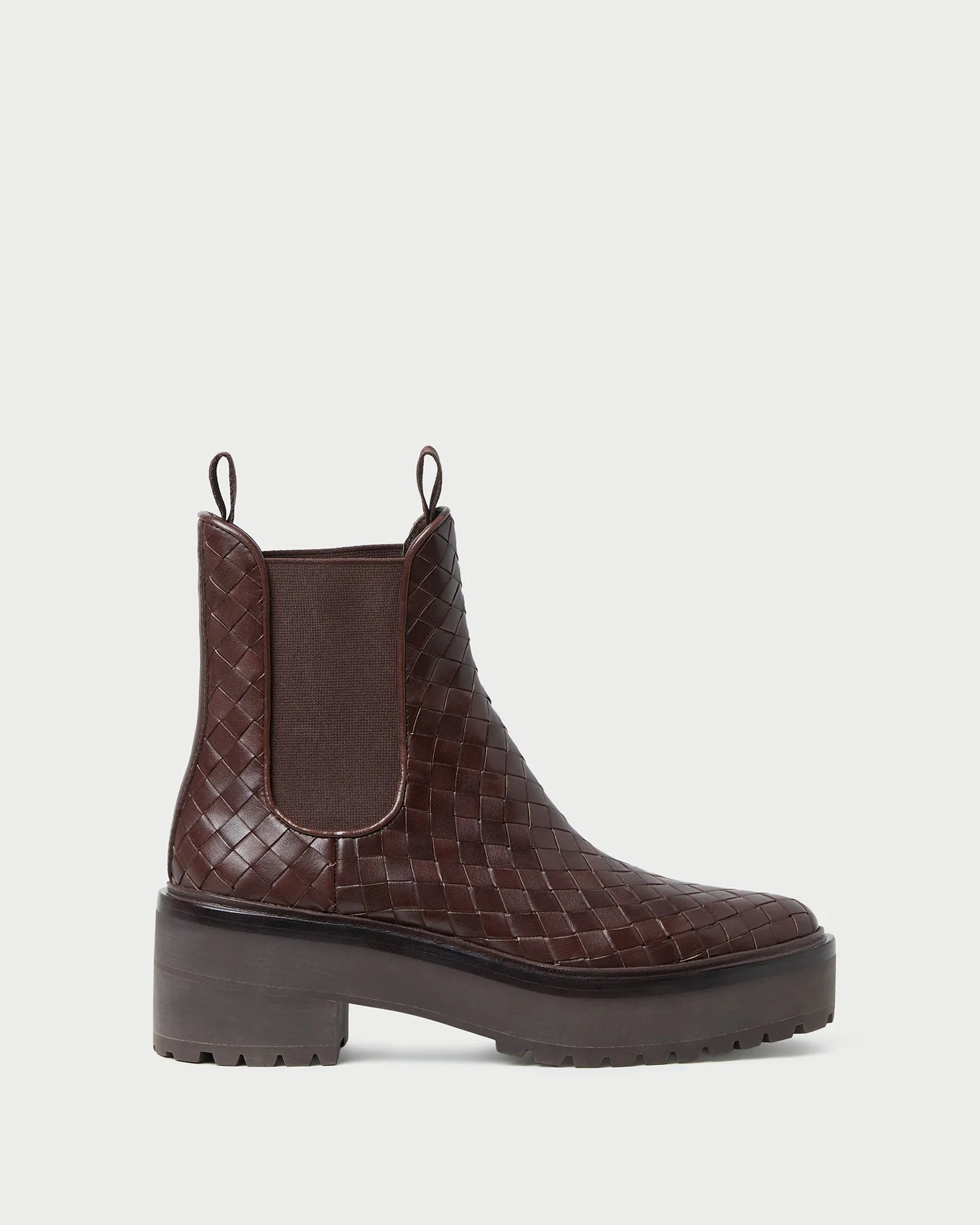 Loeffler Randall - Reggie Espresso Woven Chelsea Boot