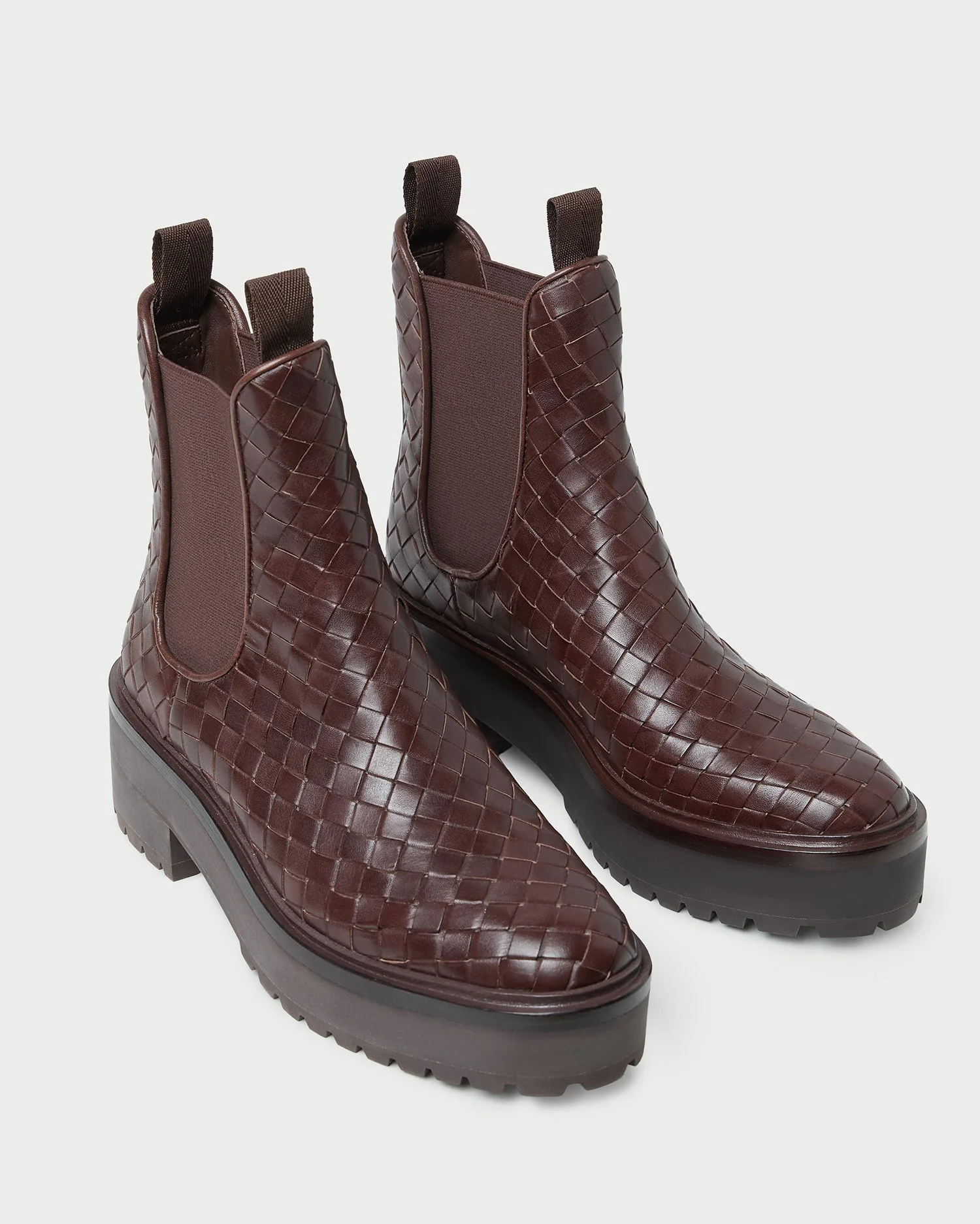 Loeffler Randall - Reggie Espresso Woven Chelsea Boot - Image 3