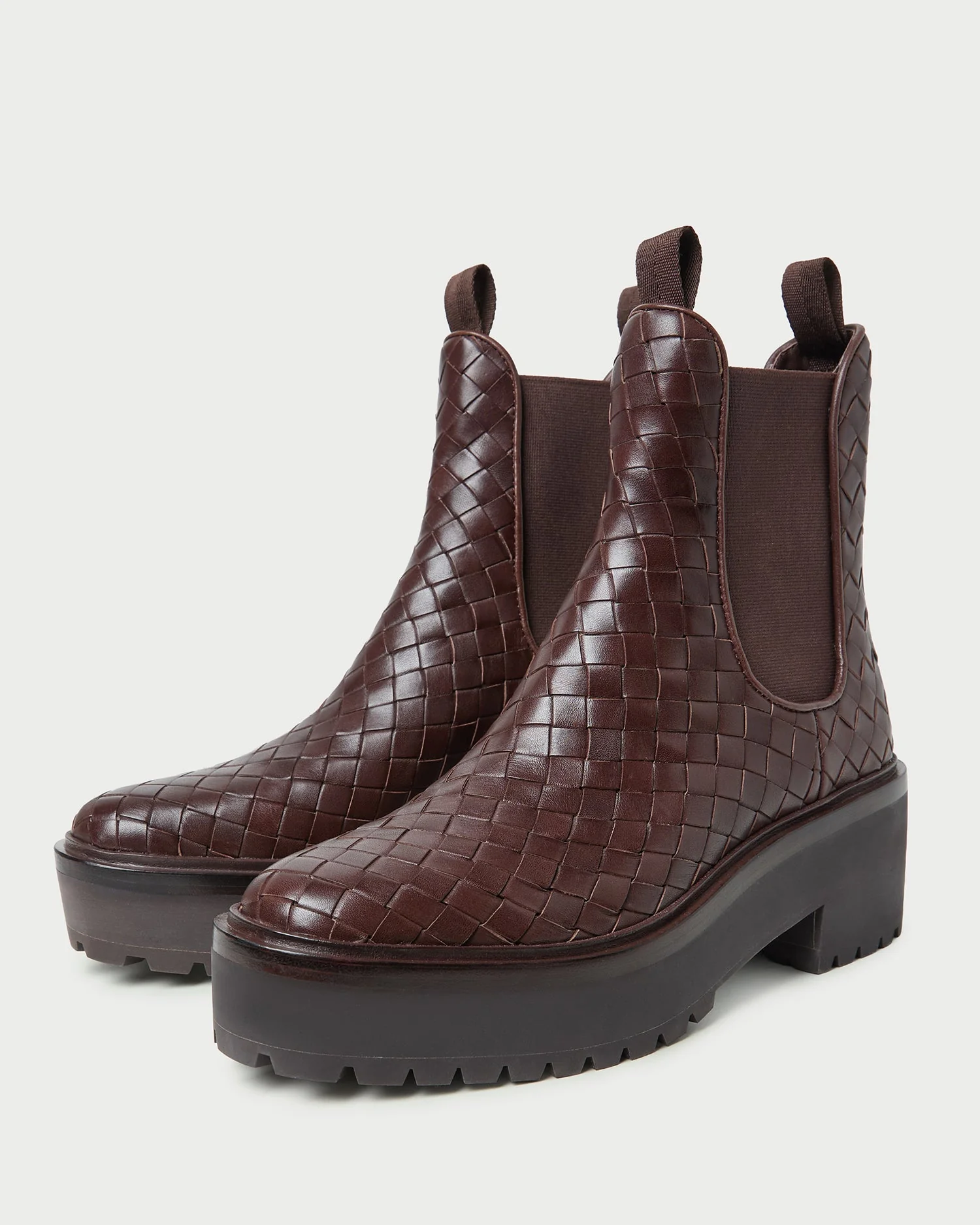 Loeffler Randall - Reggie Espresso Woven Chelsea Boot - Image 4