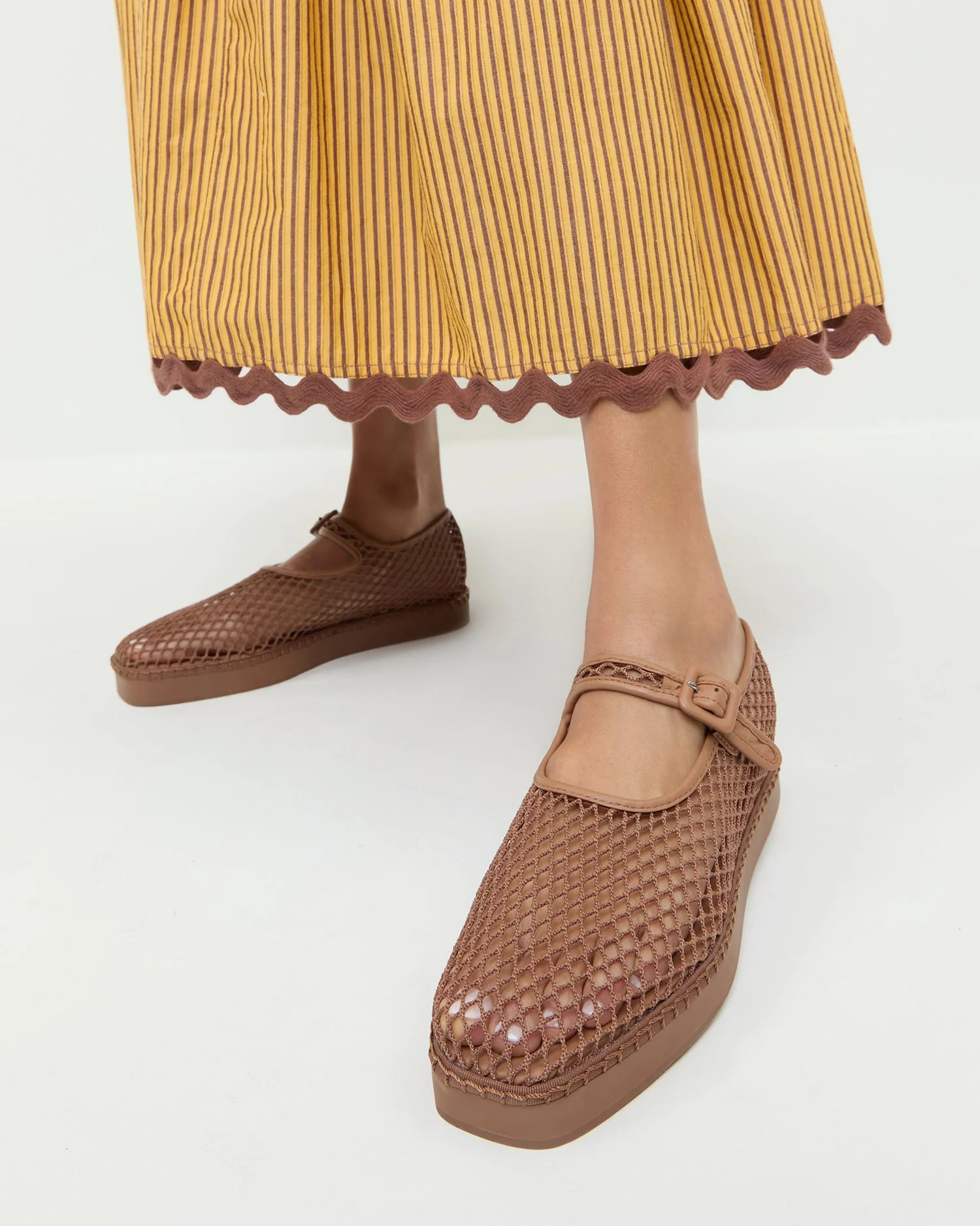 Loeffler Randall - Rita Brown Netted Mary Jane - Image 2