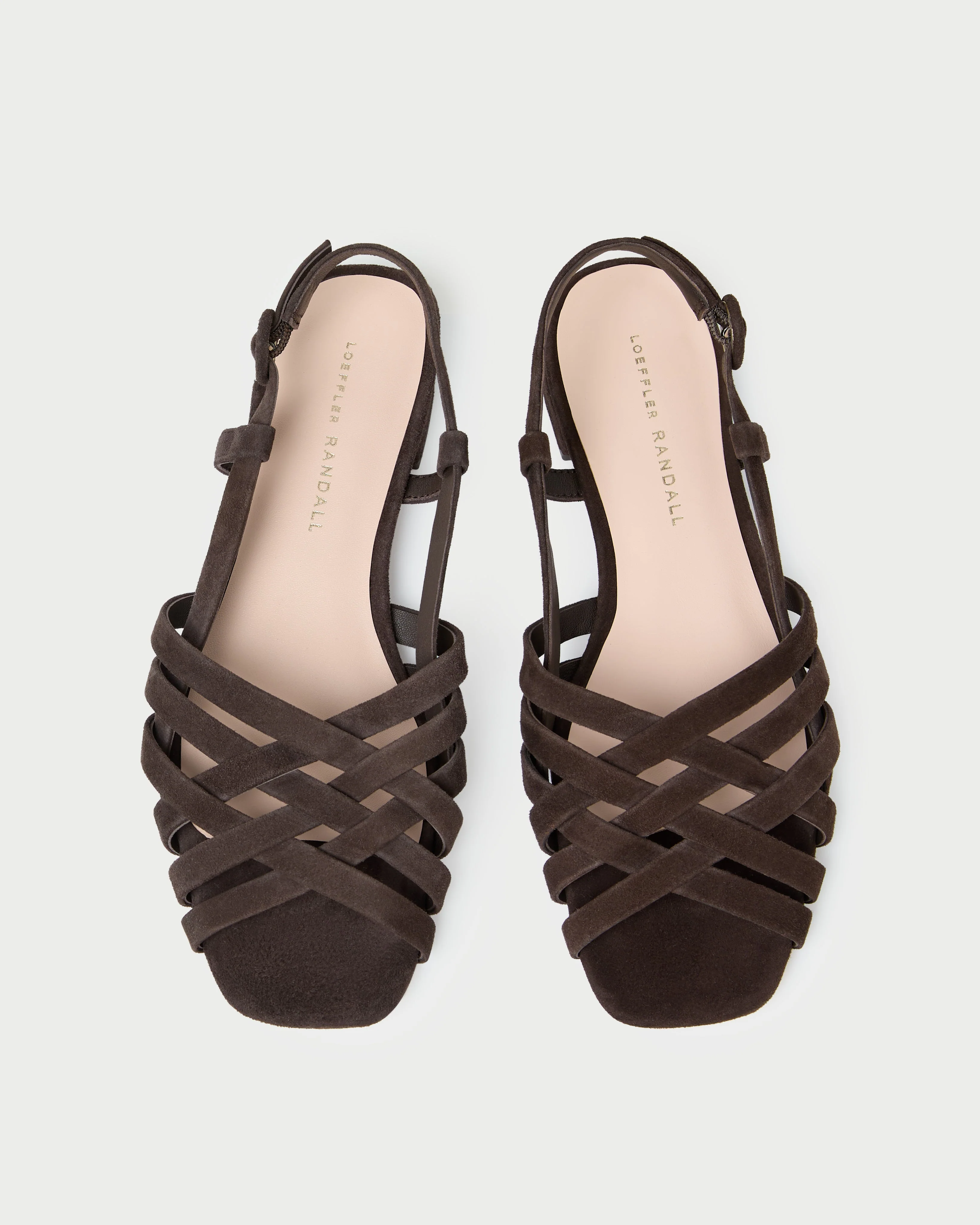 Loeffler Randall - Shelly Brown Suede Flat Sandal