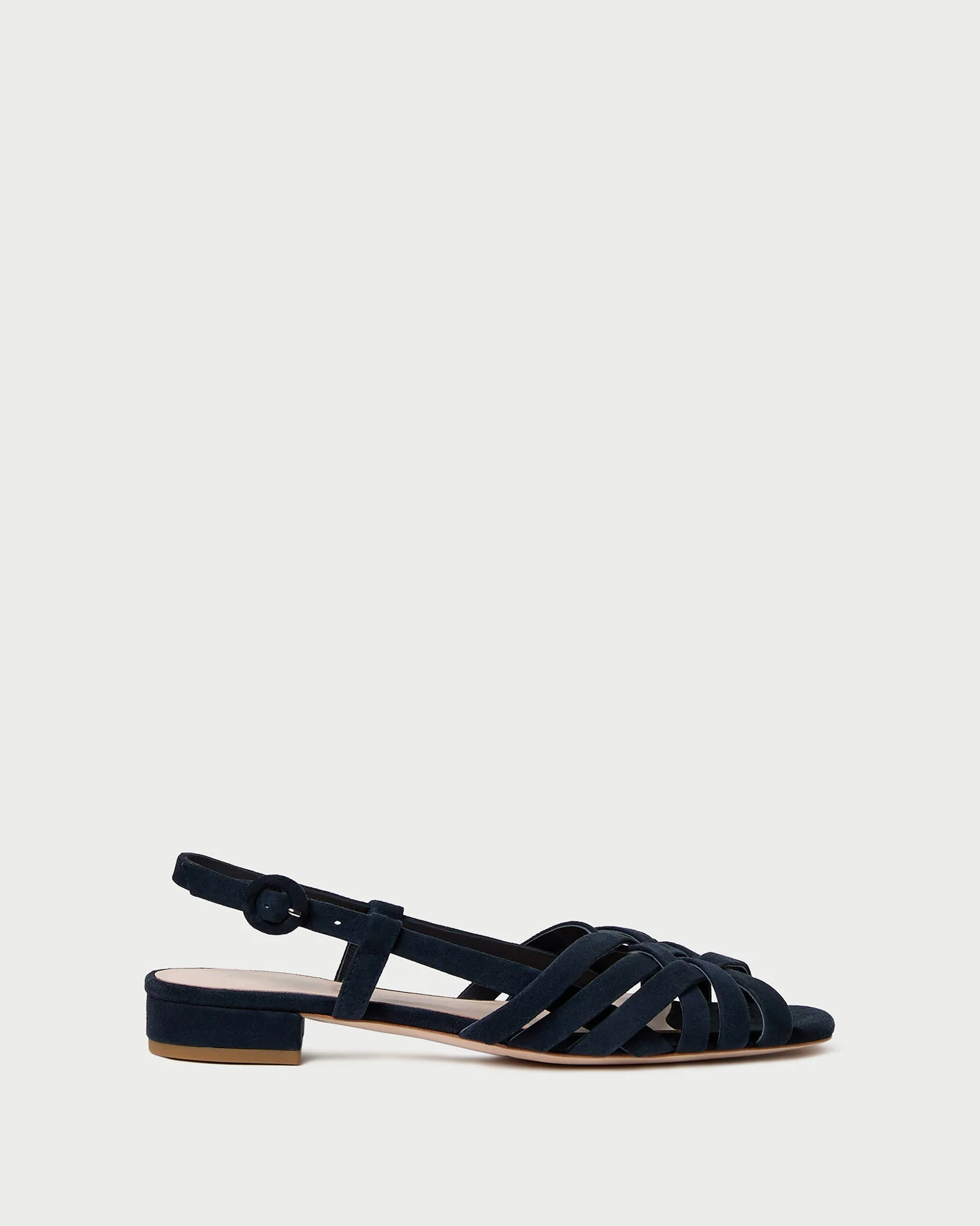 Loeffler Randall - Shelly Navy Suede Flat Sandal - Image 3