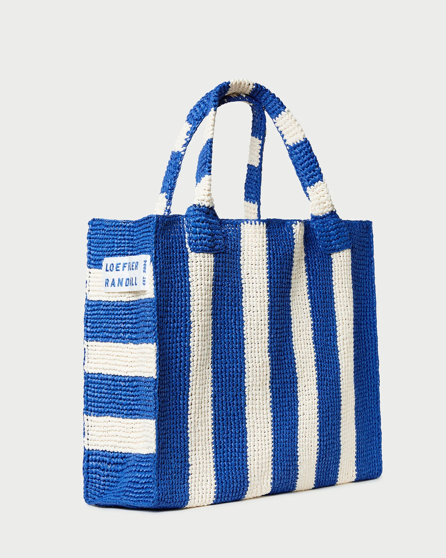 Loeffler Randall - Sol Blue Striped Crochet Beach Tote - Image 2