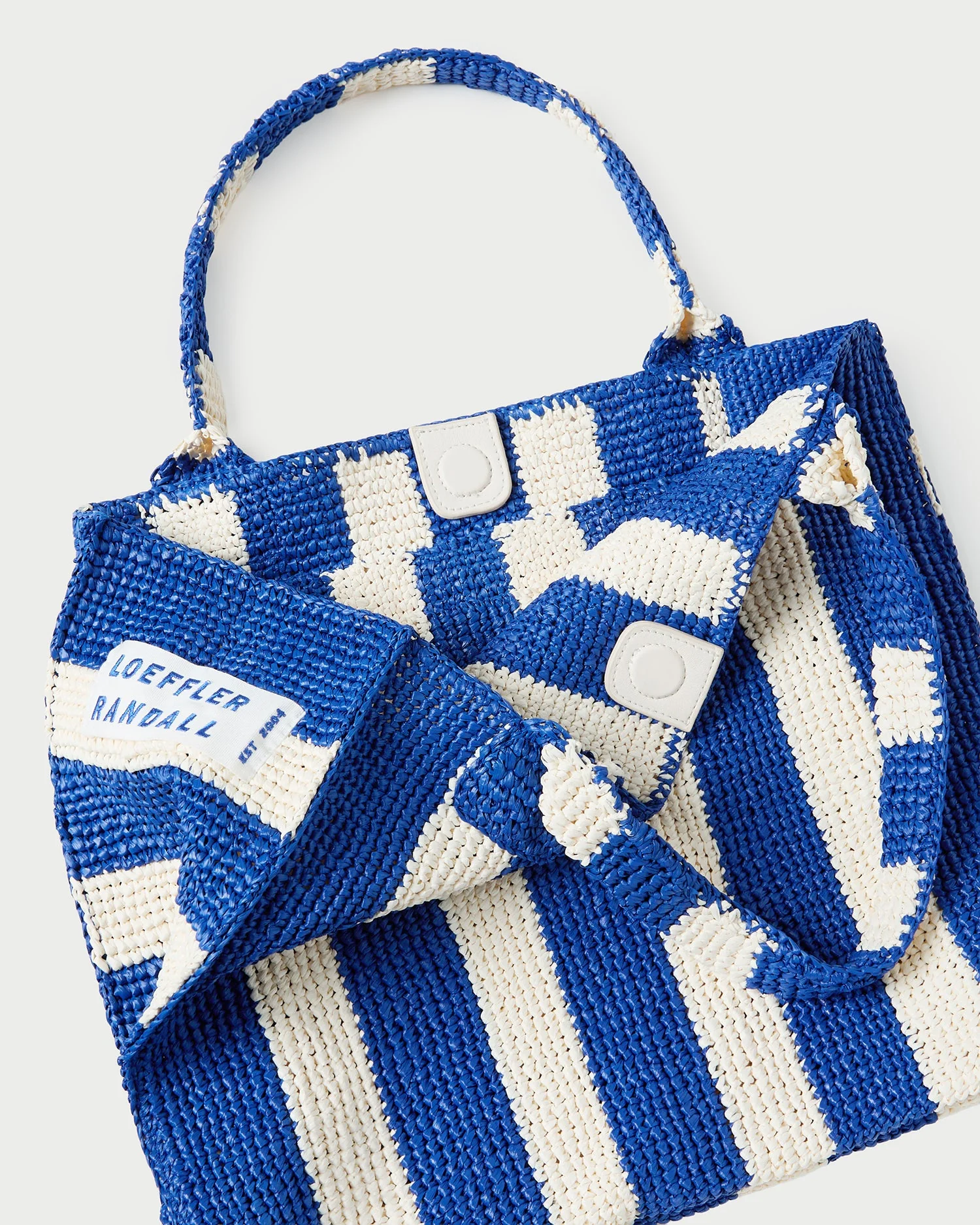 Loeffler Randall - Sol Blue Striped Crochet Beach Tote - Image 3