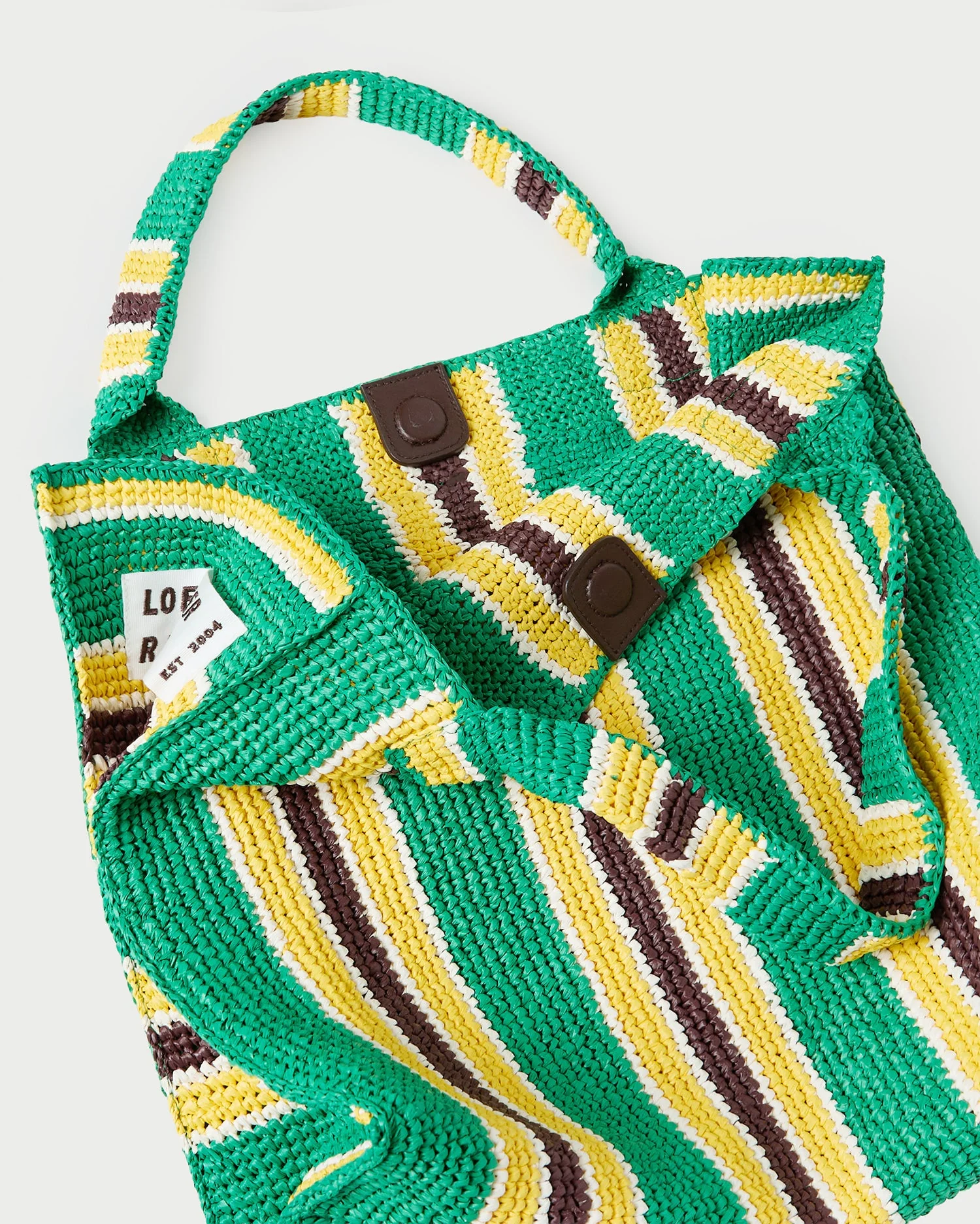 Loeffler Randall - Sol Green/Yellow Crochet Beach Tote - Image 3