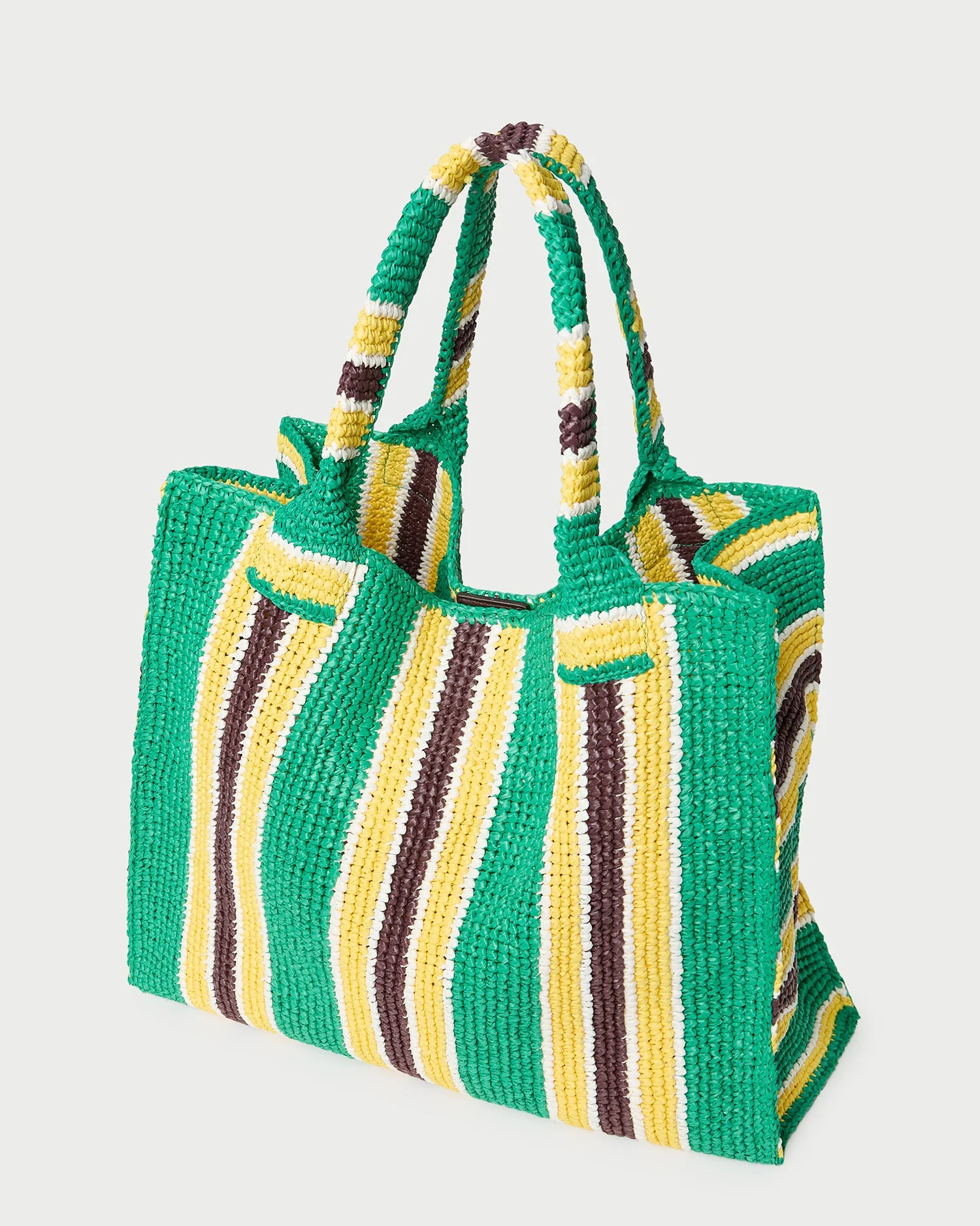 Loeffler Randall - Sol Green/Yellow Crochet Beach Tote - Image 4