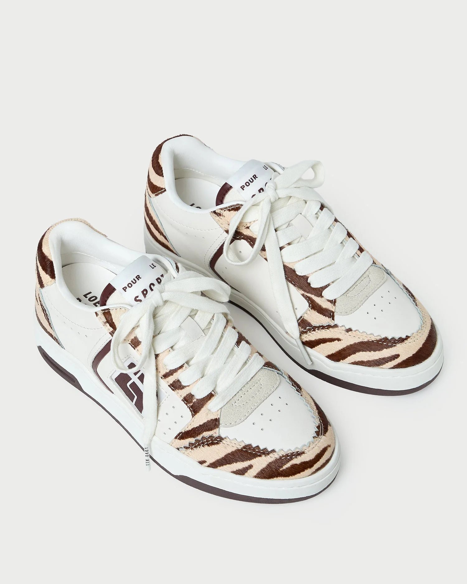 Loeffler Randall - Topspin Cream/Zebra Court Sneaker - Image 3