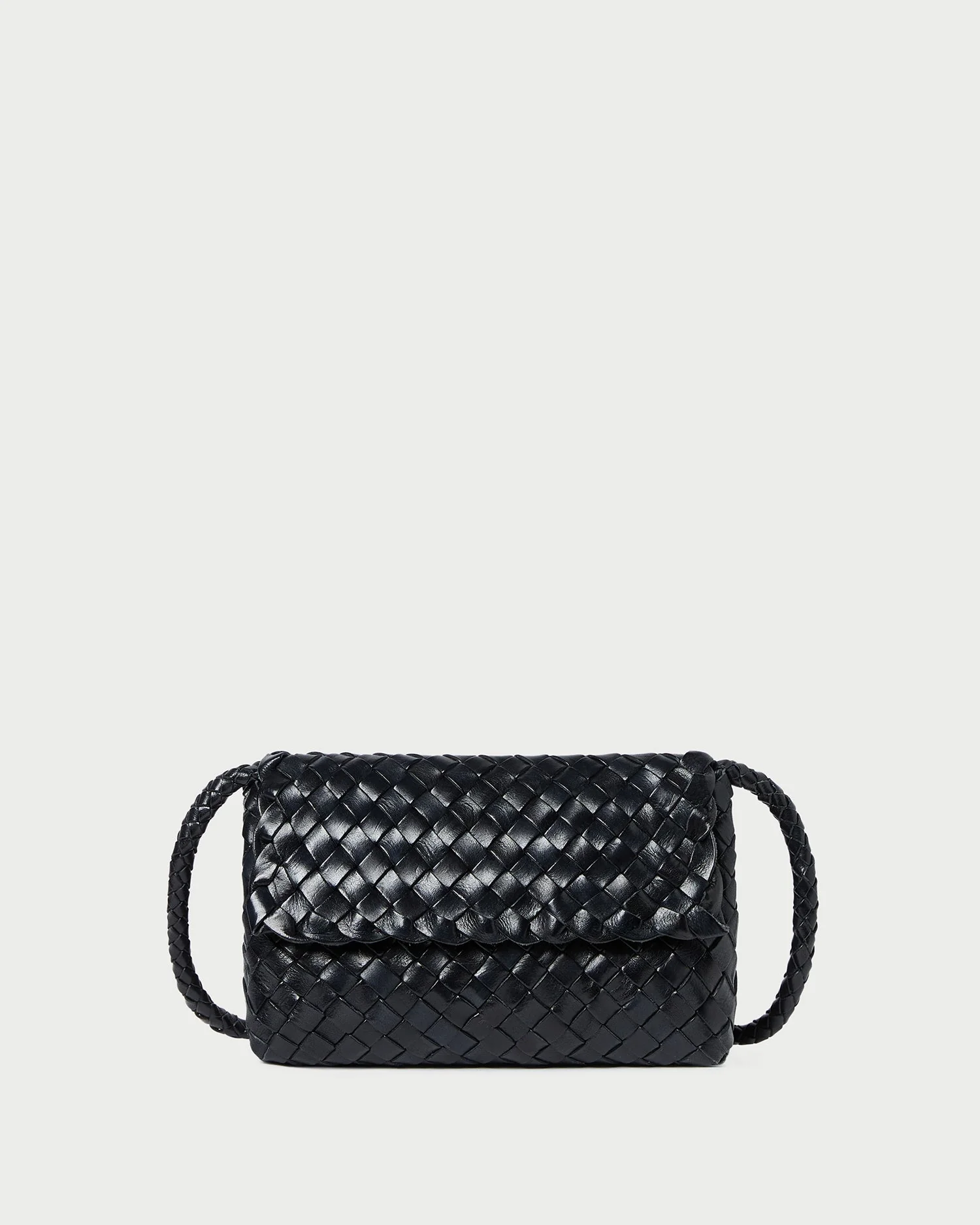 Loeffler Randall - Vinnie Black Woven Leather Crossbody