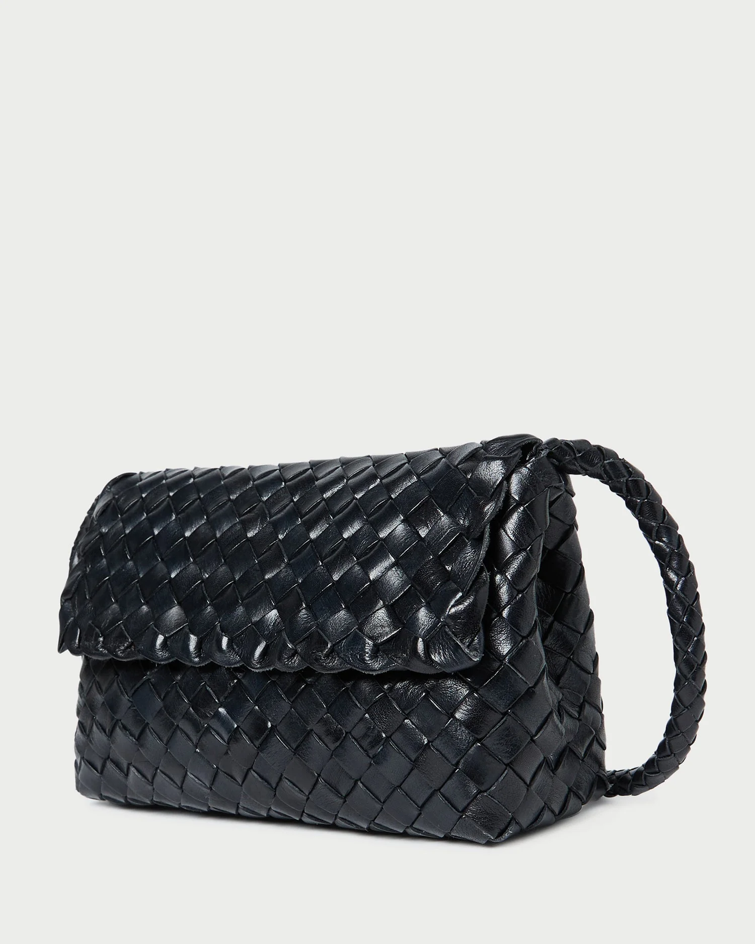 Loeffler Randall - Vinnie Black Woven Leather Crossbody - Image 2