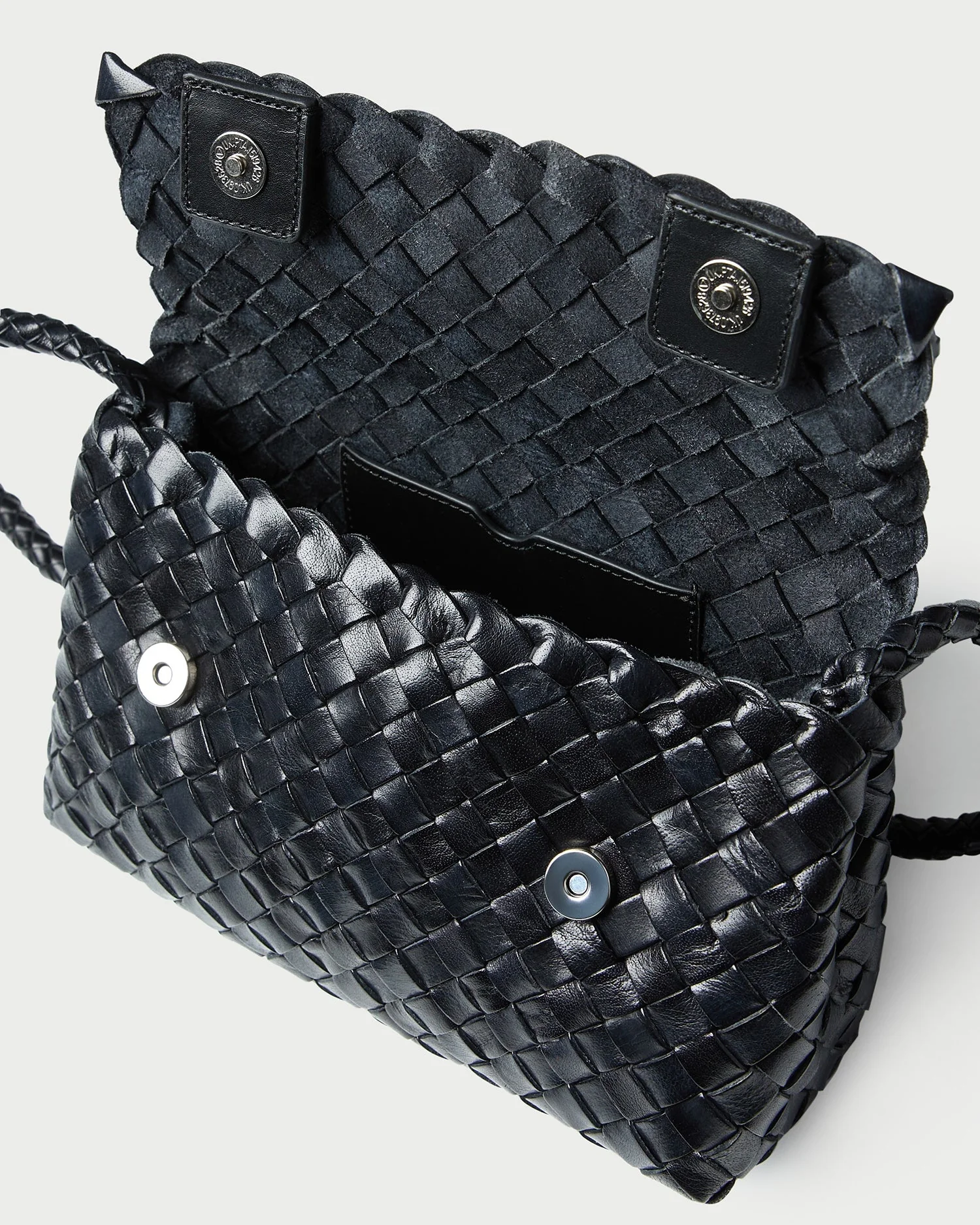 Loeffler Randall - Vinnie Black Woven Leather Crossbody - Image 3