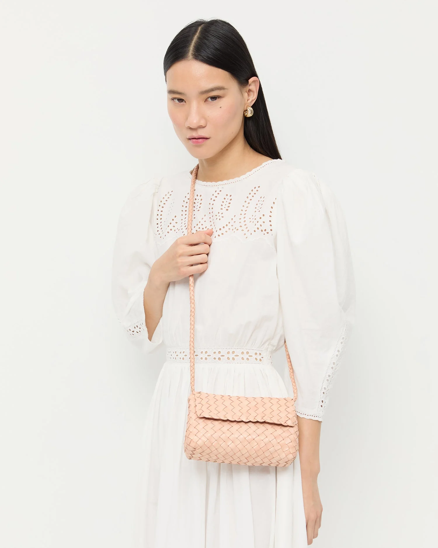 Loeffler Randall - Vinnie Desert Sand Woven Crossbody - Image 5