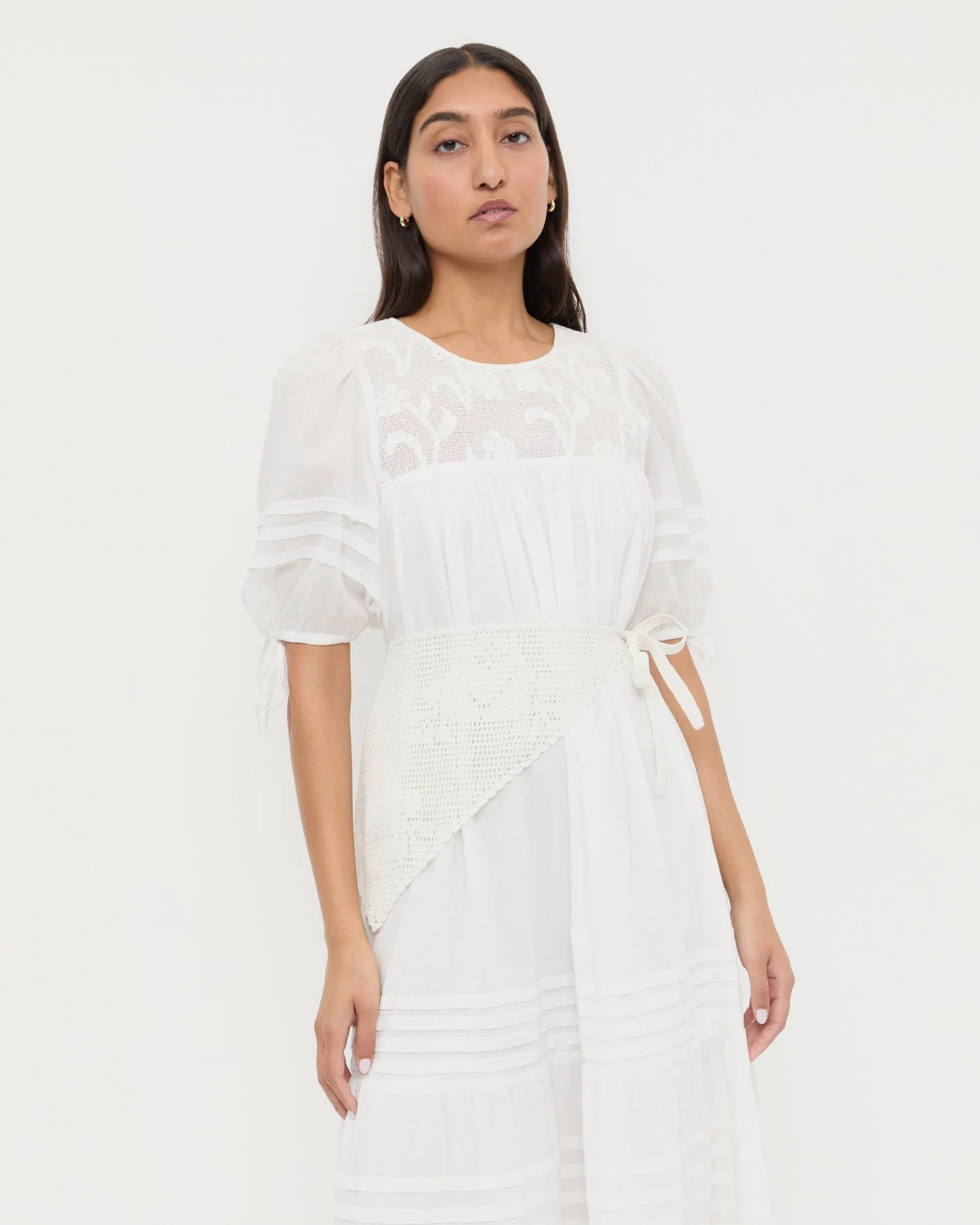 Loeffler Randall - Viv White Crochet Scarf - Image 3