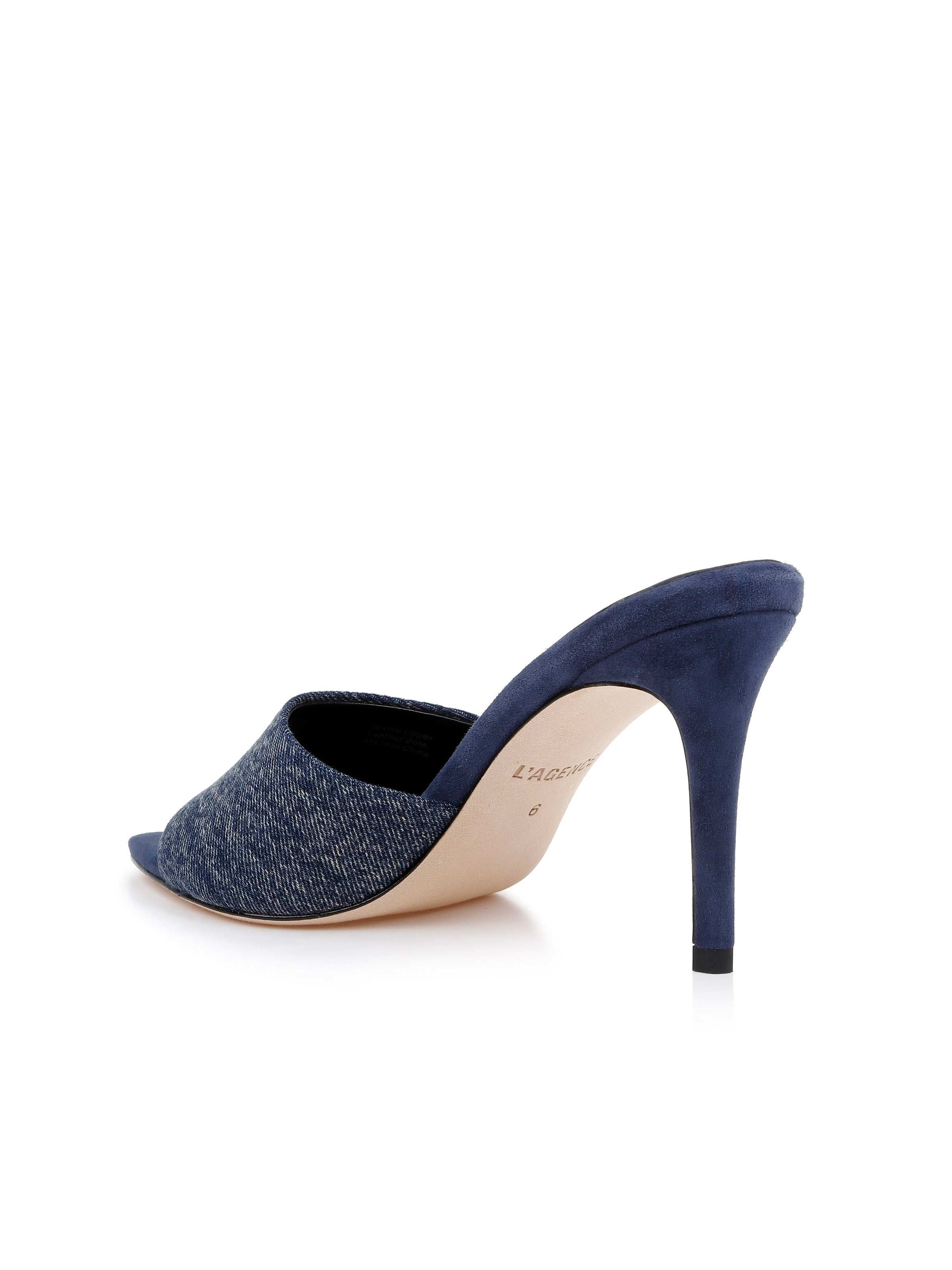 L'AGENCE - Lolita Denim Open - Toe Mule - Image 3