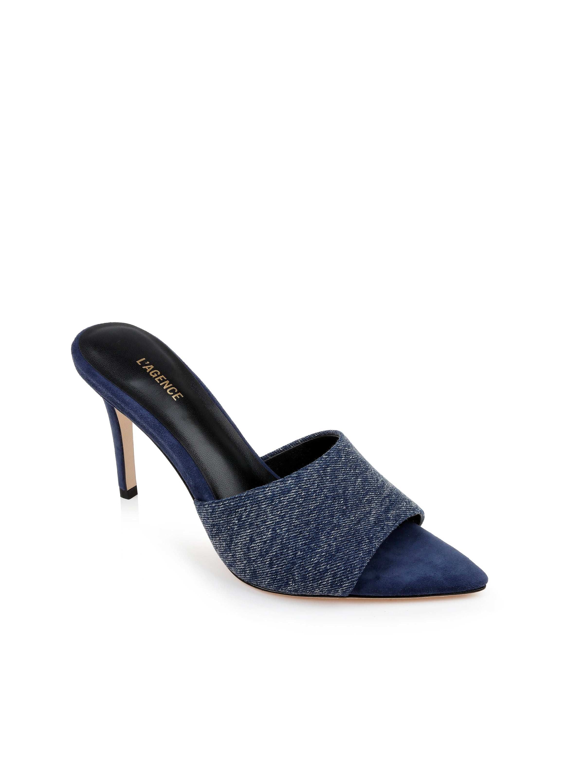 L'AGENCE - Lolita Denim Open - Toe Mule - Image 6