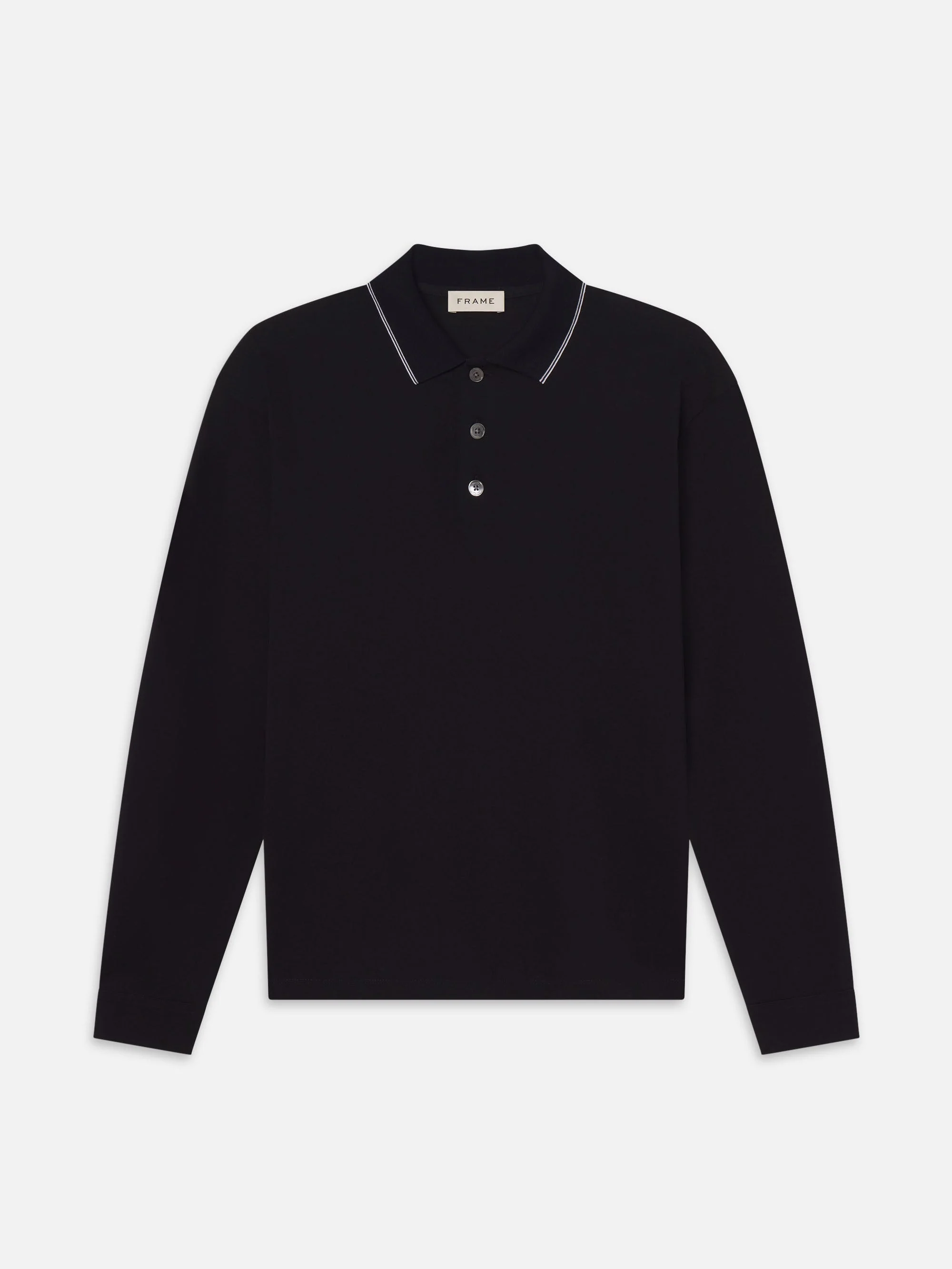 FRAME - Long Sleeve Pique Polo