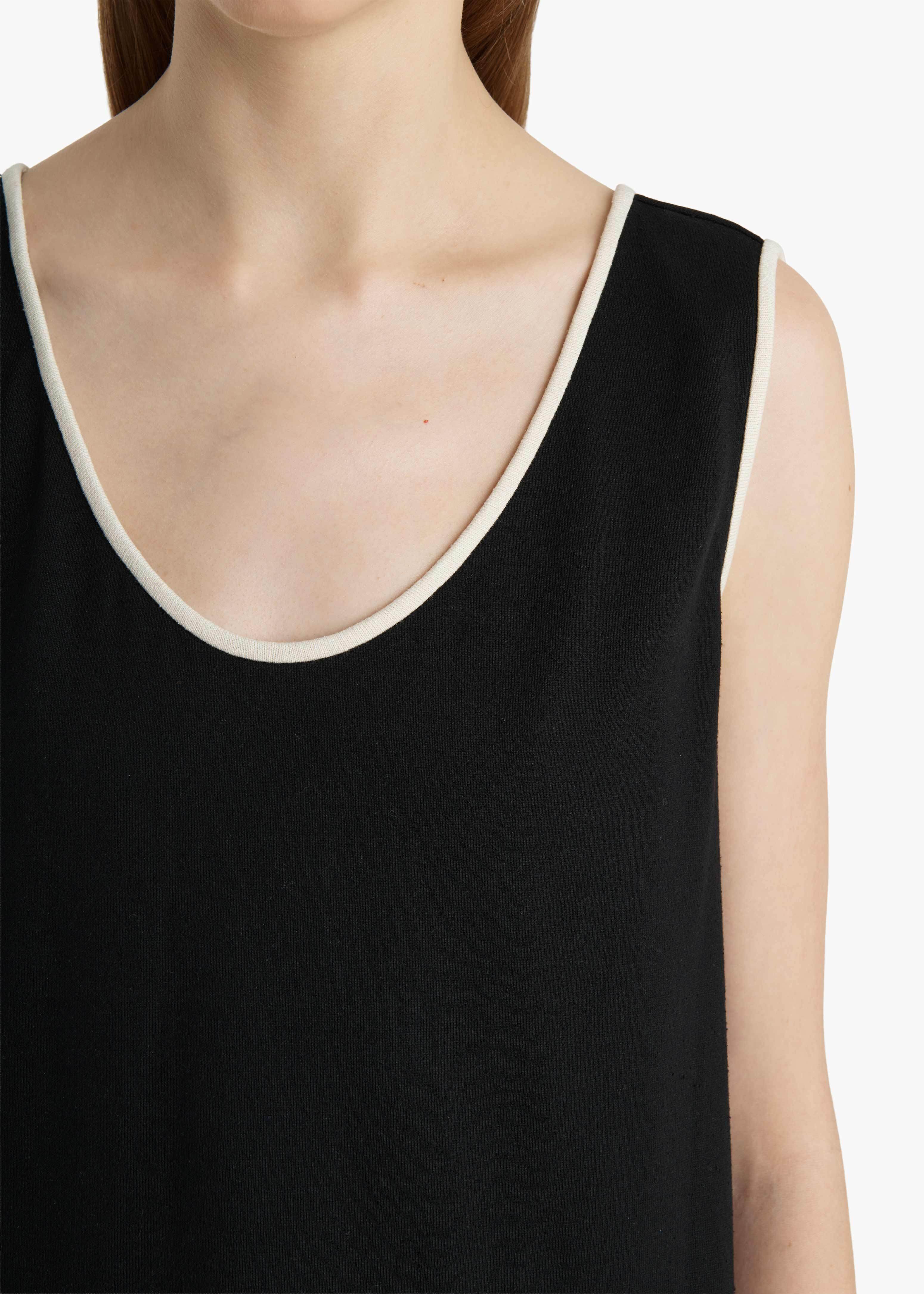 Khaite - Longo Top in Cream and Black - Image 12