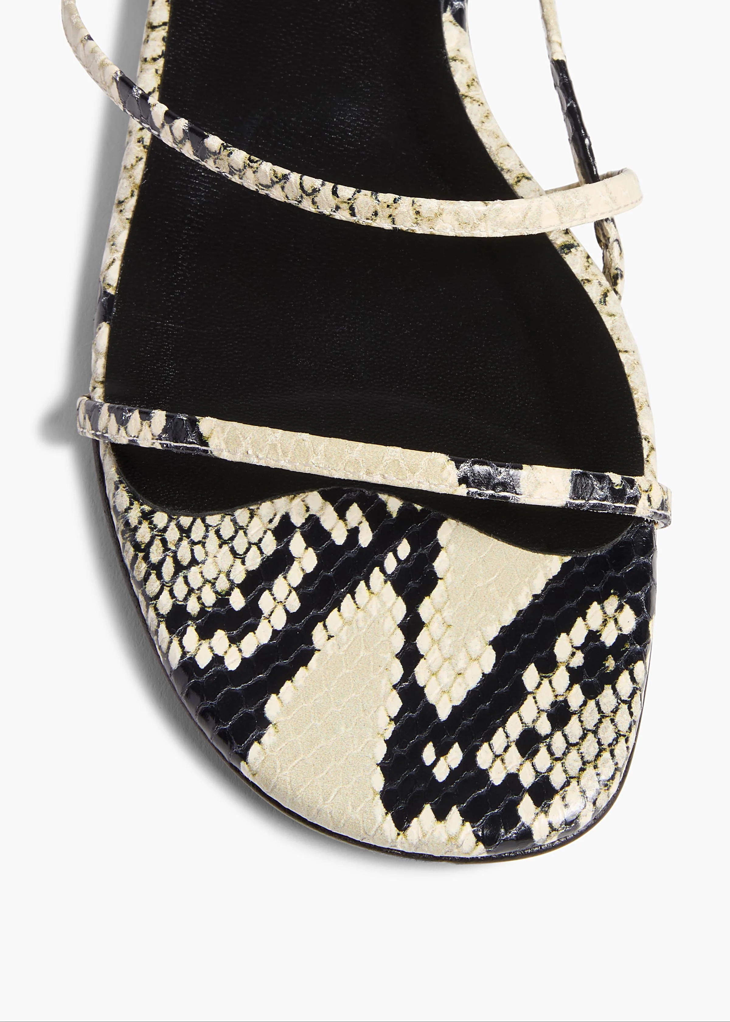 Khaite - Loop Flat Sandal in Natural Python - Embossed Leather - Image 8