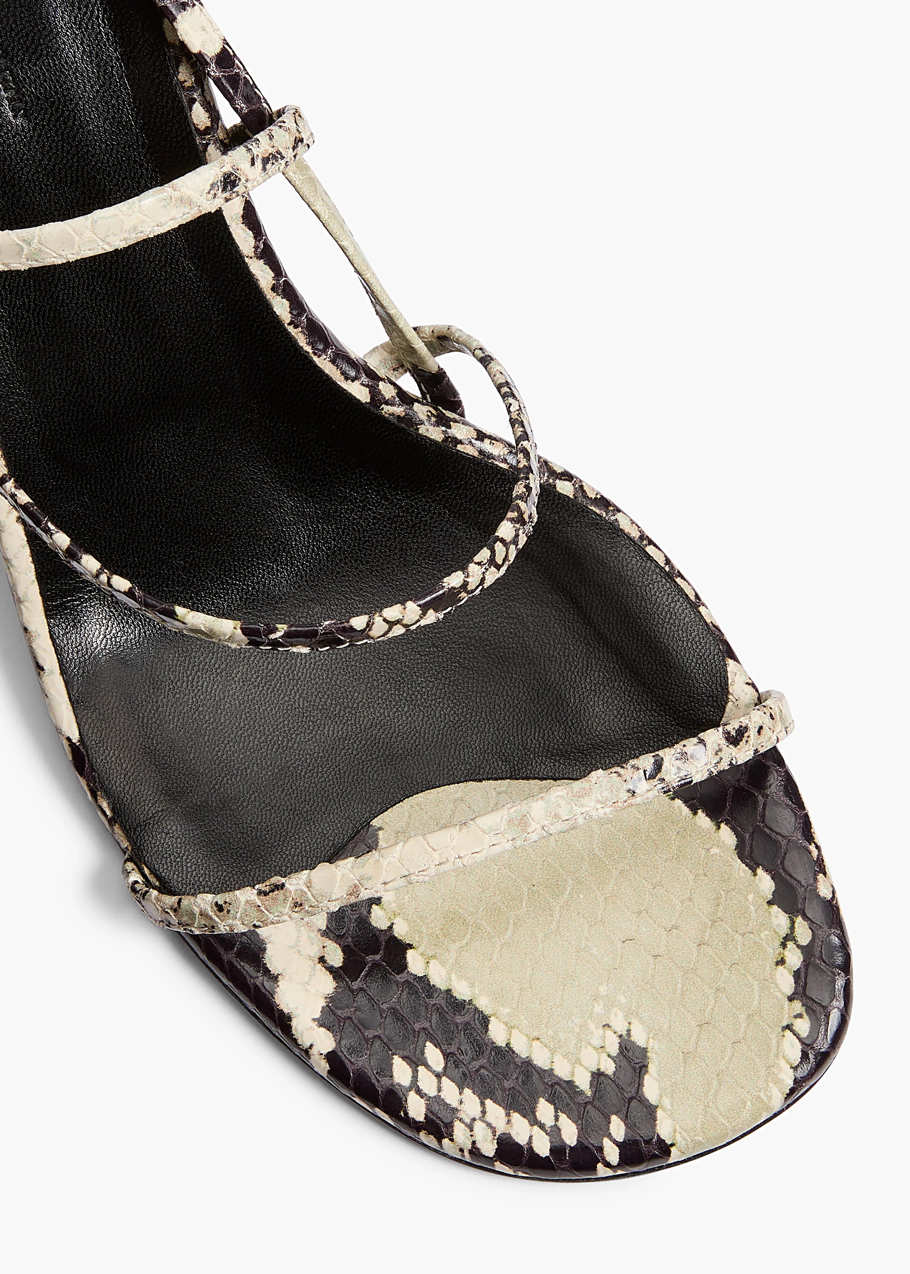 Khaite - Loop Sandal in Natural Python - Embossed Leather - Image 10