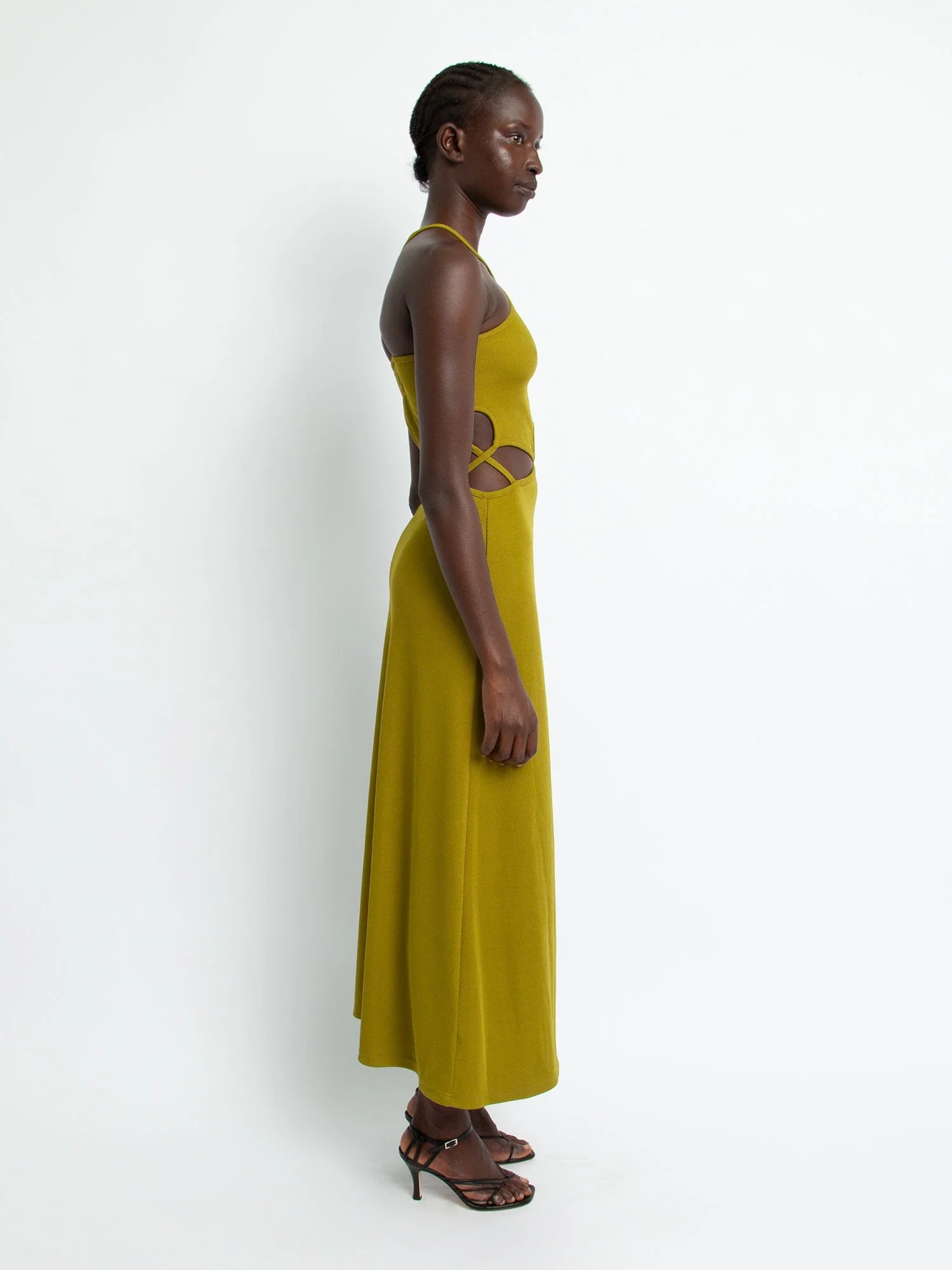 Christopher Esber - Loophole Cutaway Sleeveless Dress Lizard - Image 3
