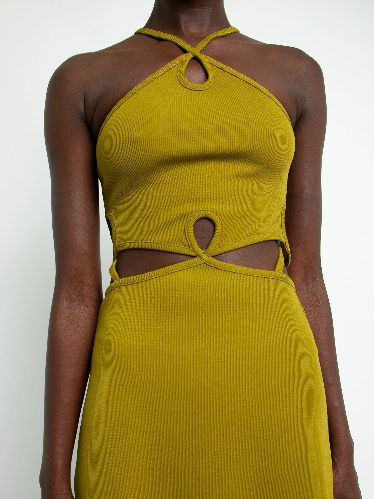 Christopher Esber - Loophole Cutaway Sleeveless Dress Lizard - Image 4
