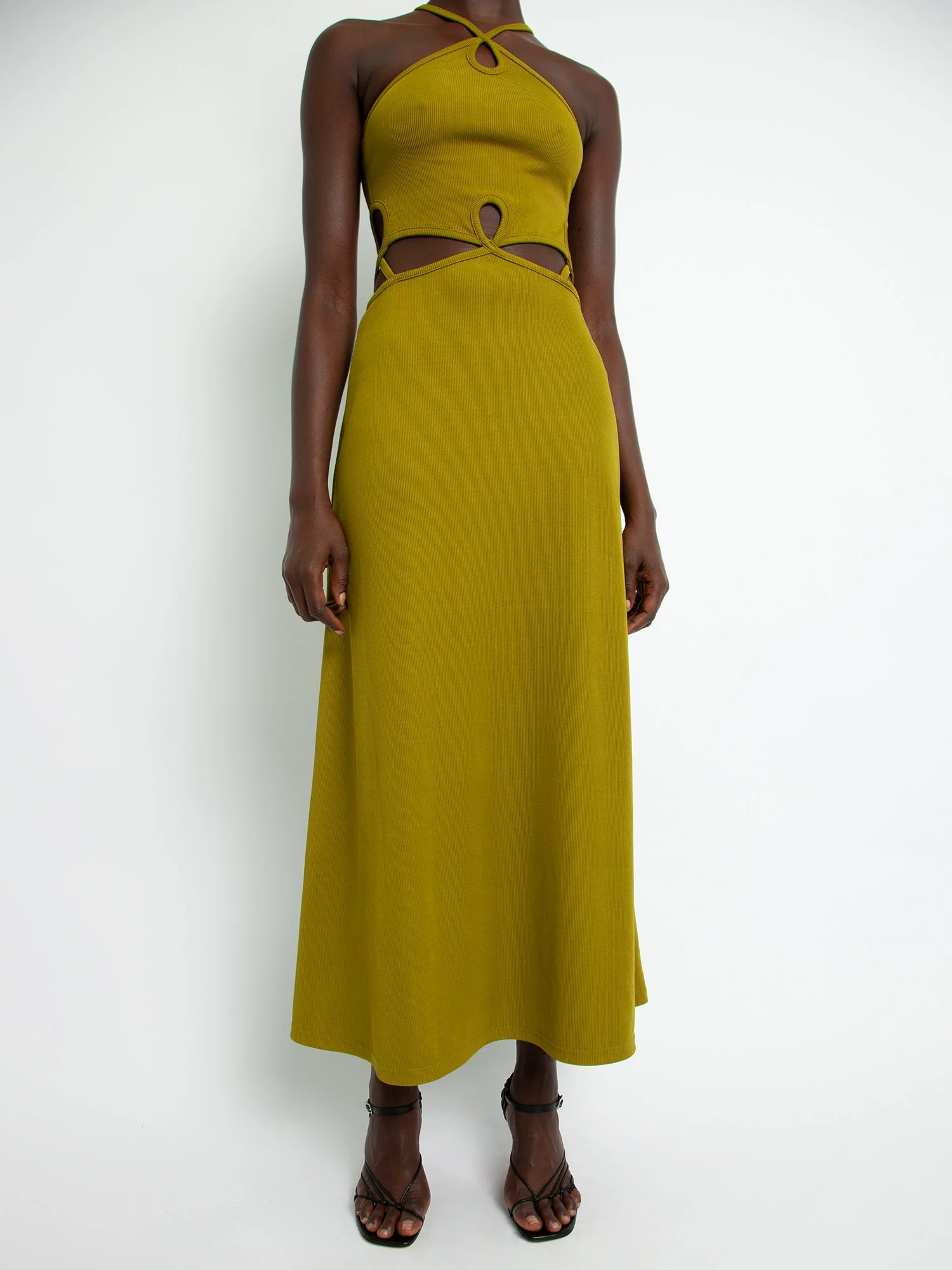 Christopher Esber - Loophole Cutaway Sleeveless Dress Lizard - Image 5