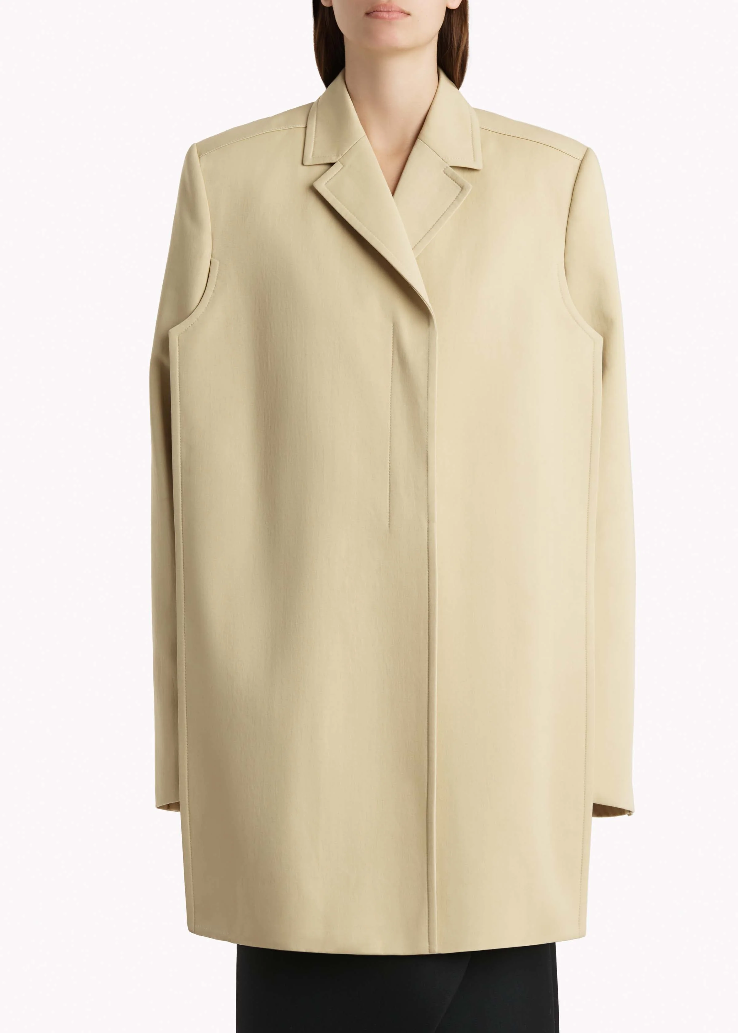 Khaite - Lorel Coat in Natural - Image 11