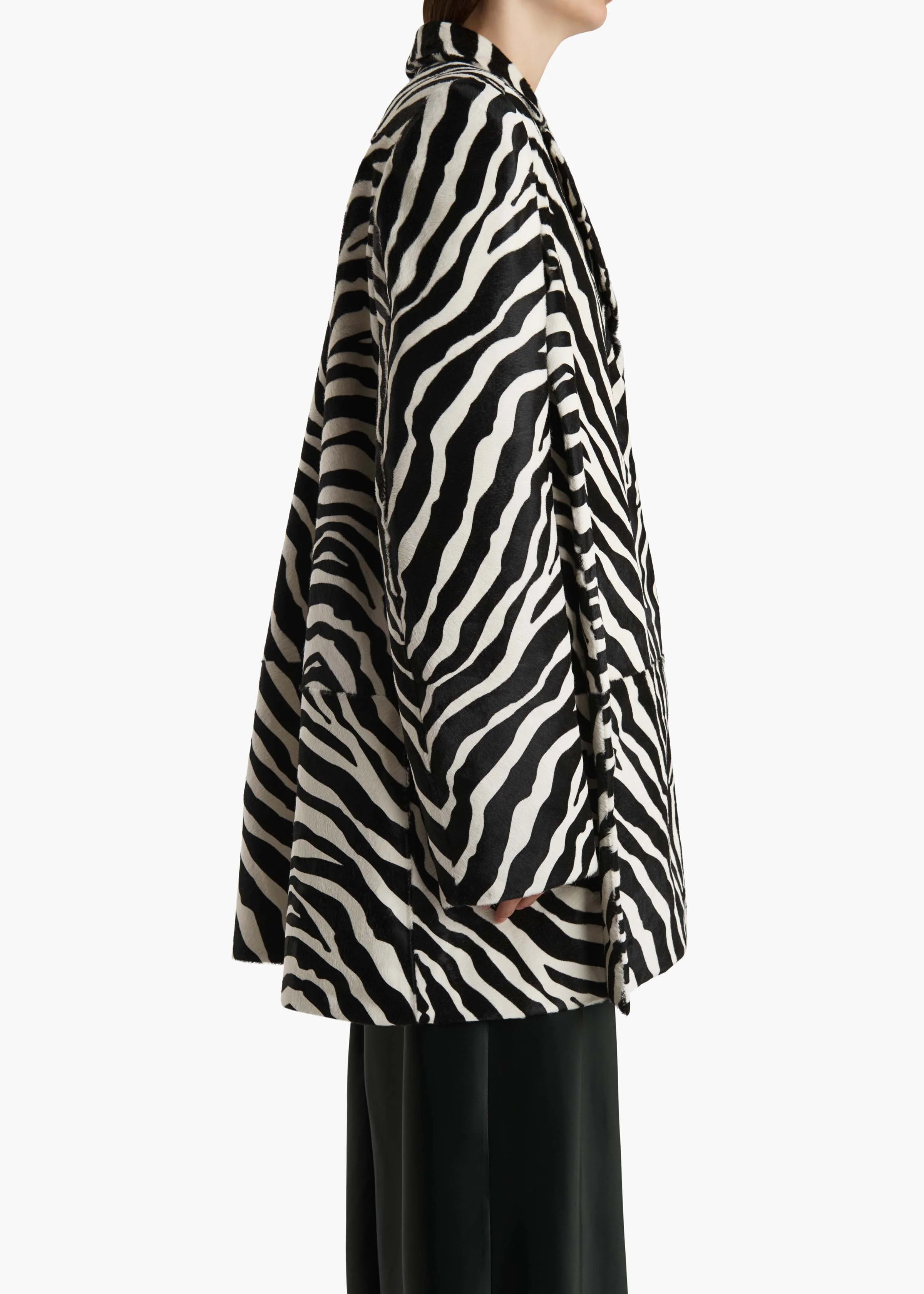 Khaite - Lorel Coat in Zebra Print Haircalf - Image 13