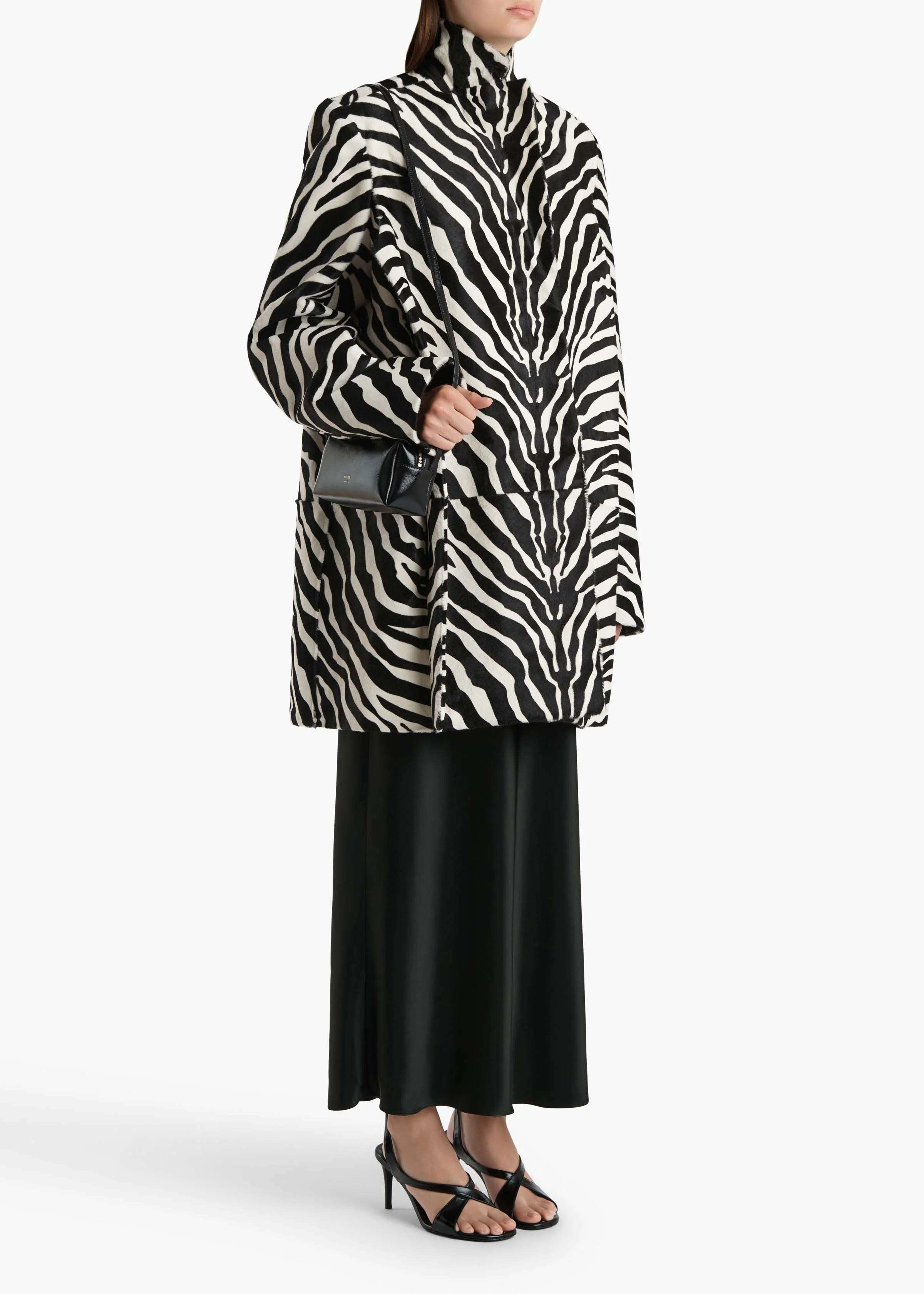 Khaite - Lorel Coat in Zebra Print Haircalf - Image 2