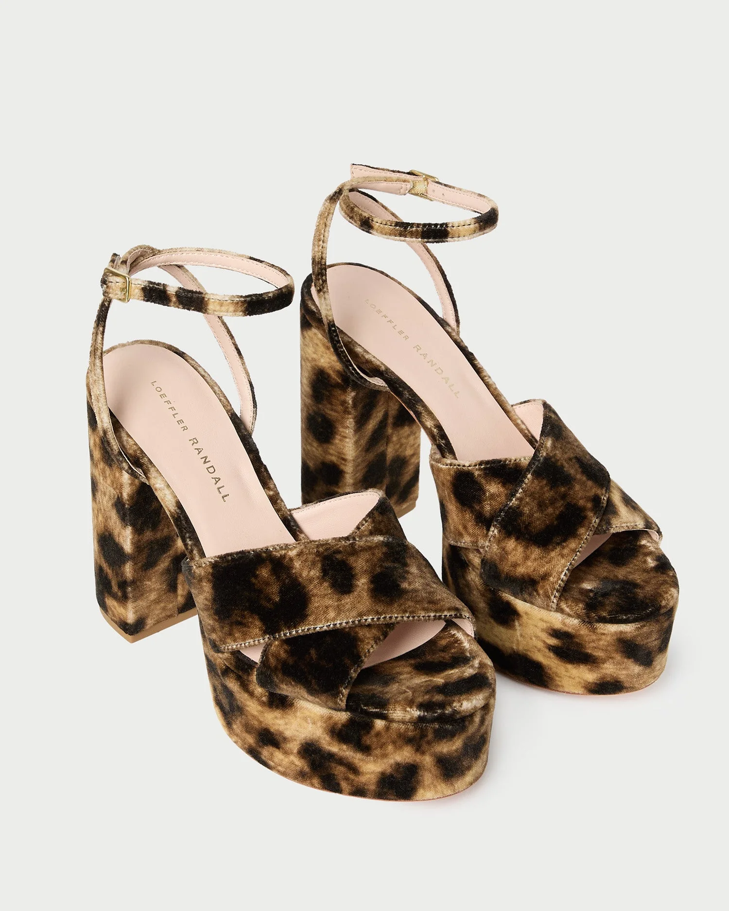 Loeffler Randall - Loretta Leopard Velvet Platform Sandal - Image 3