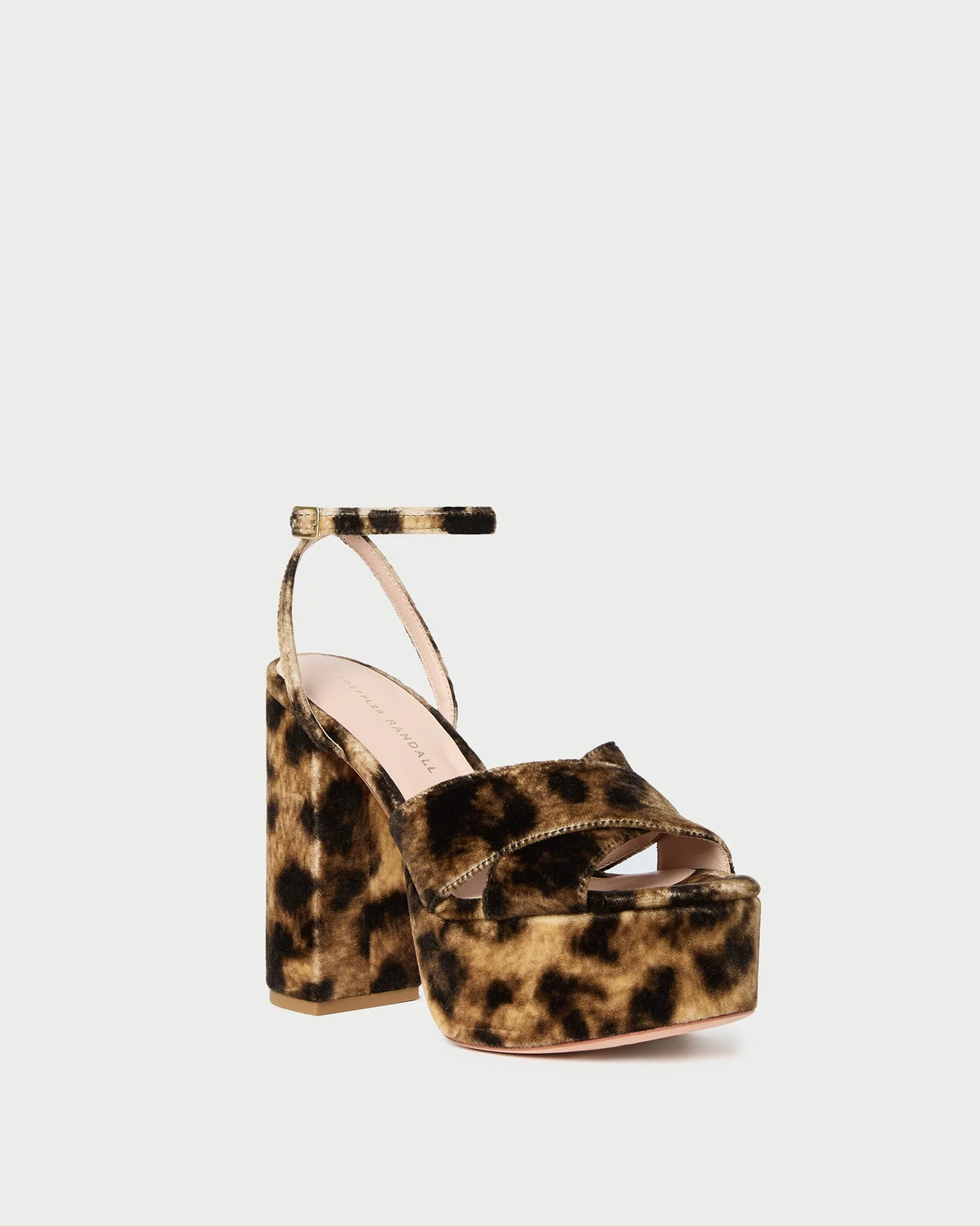 Loeffler Randall - Loretta Leopard Velvet Platform Sandal - Image 4
