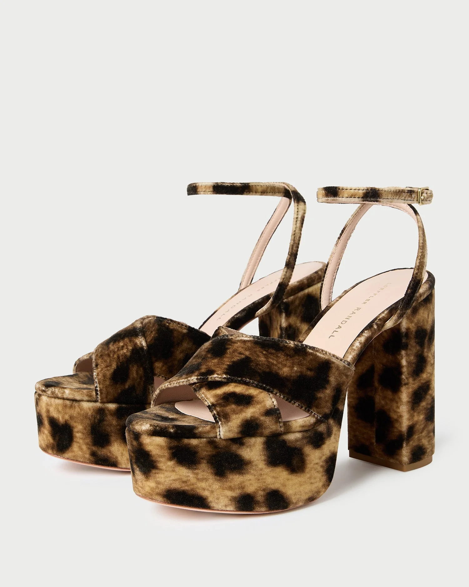 Loeffler Randall - Loretta Leopard Velvet Platform Sandal - Image 5