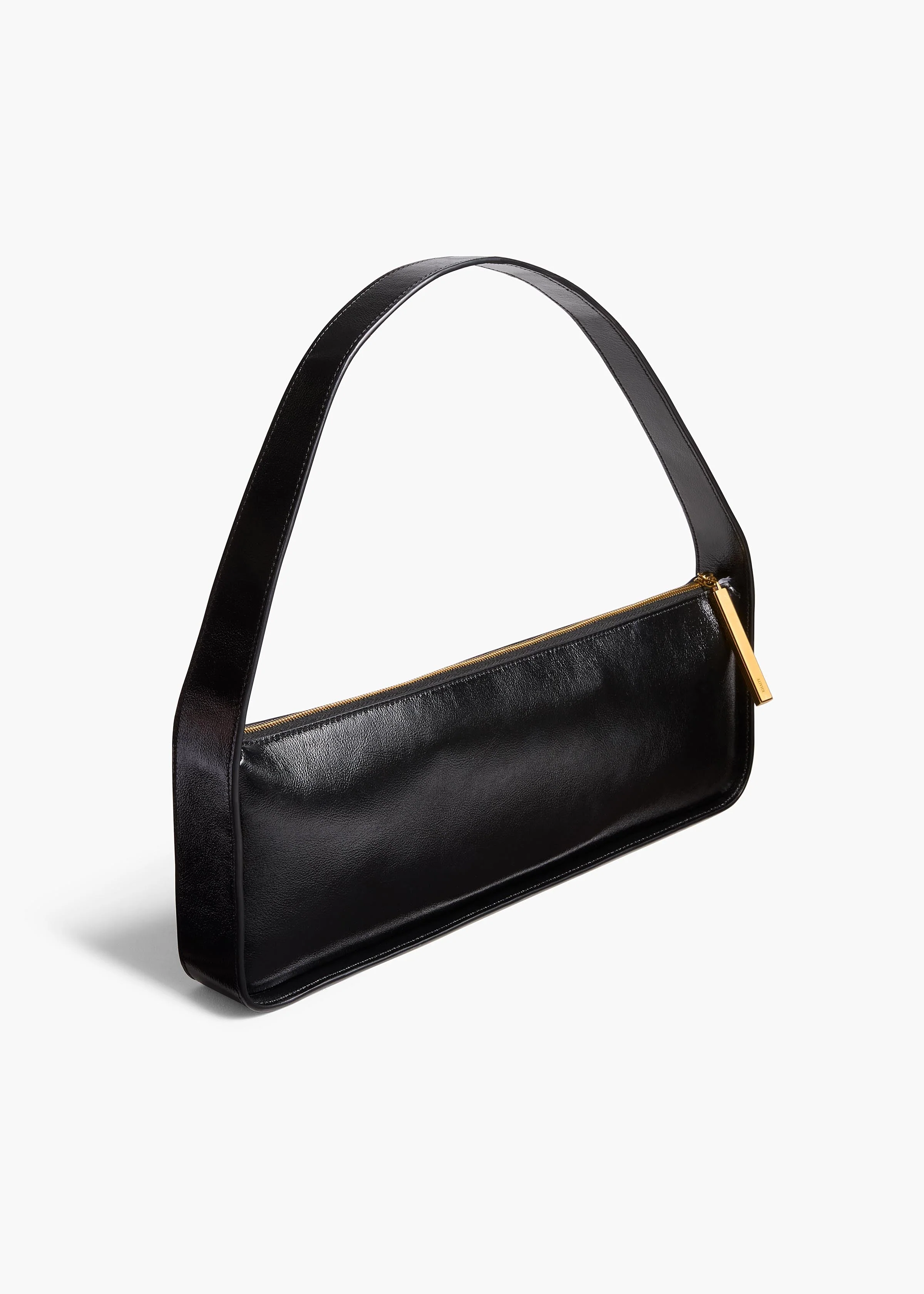 Khaite - Lori Baguette Bag in Black Crackle Patent Leather - Image 8