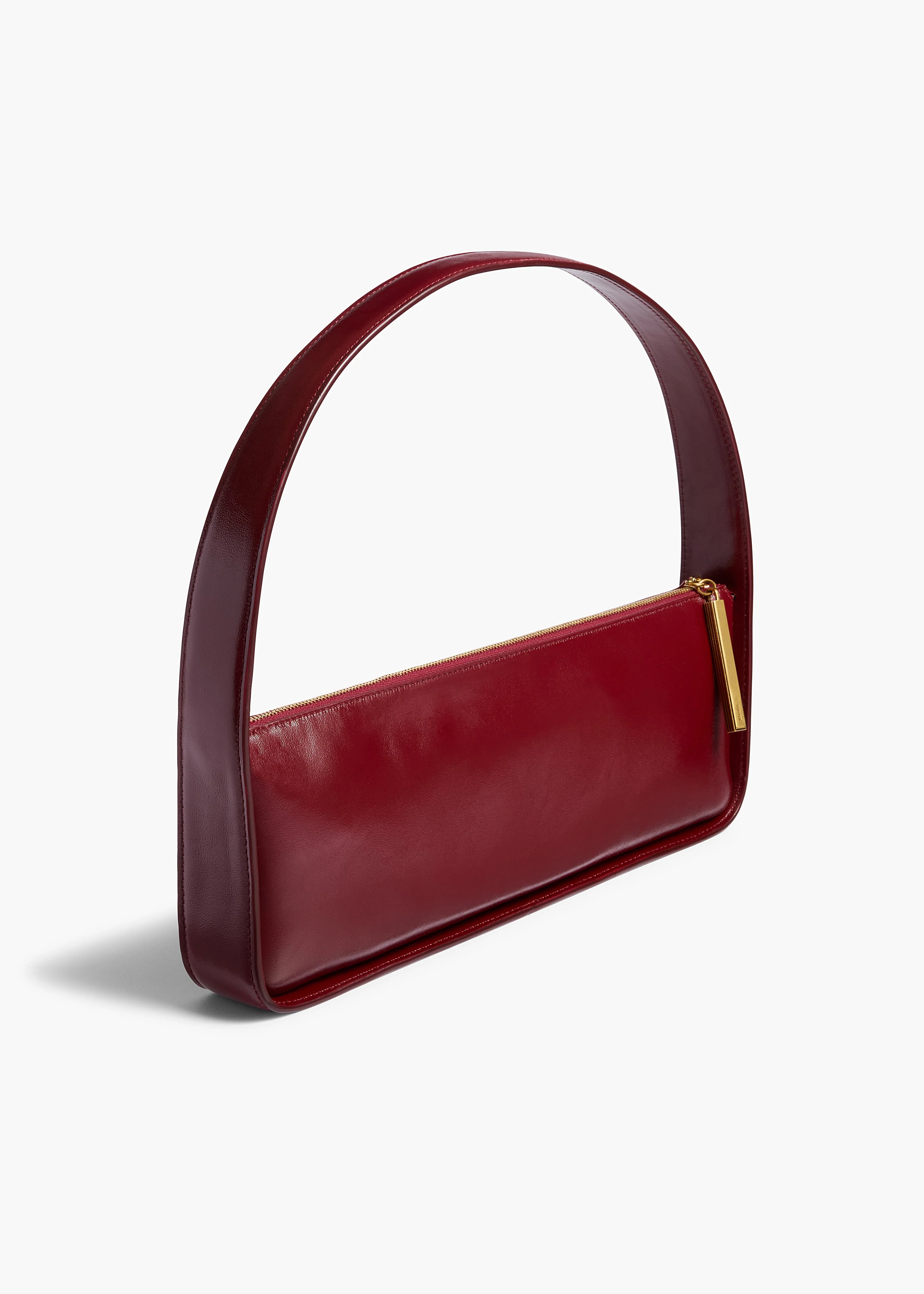 Khaite - Lori Baguette Bag in Bordeaux Crackle Patent Leather - Image 2