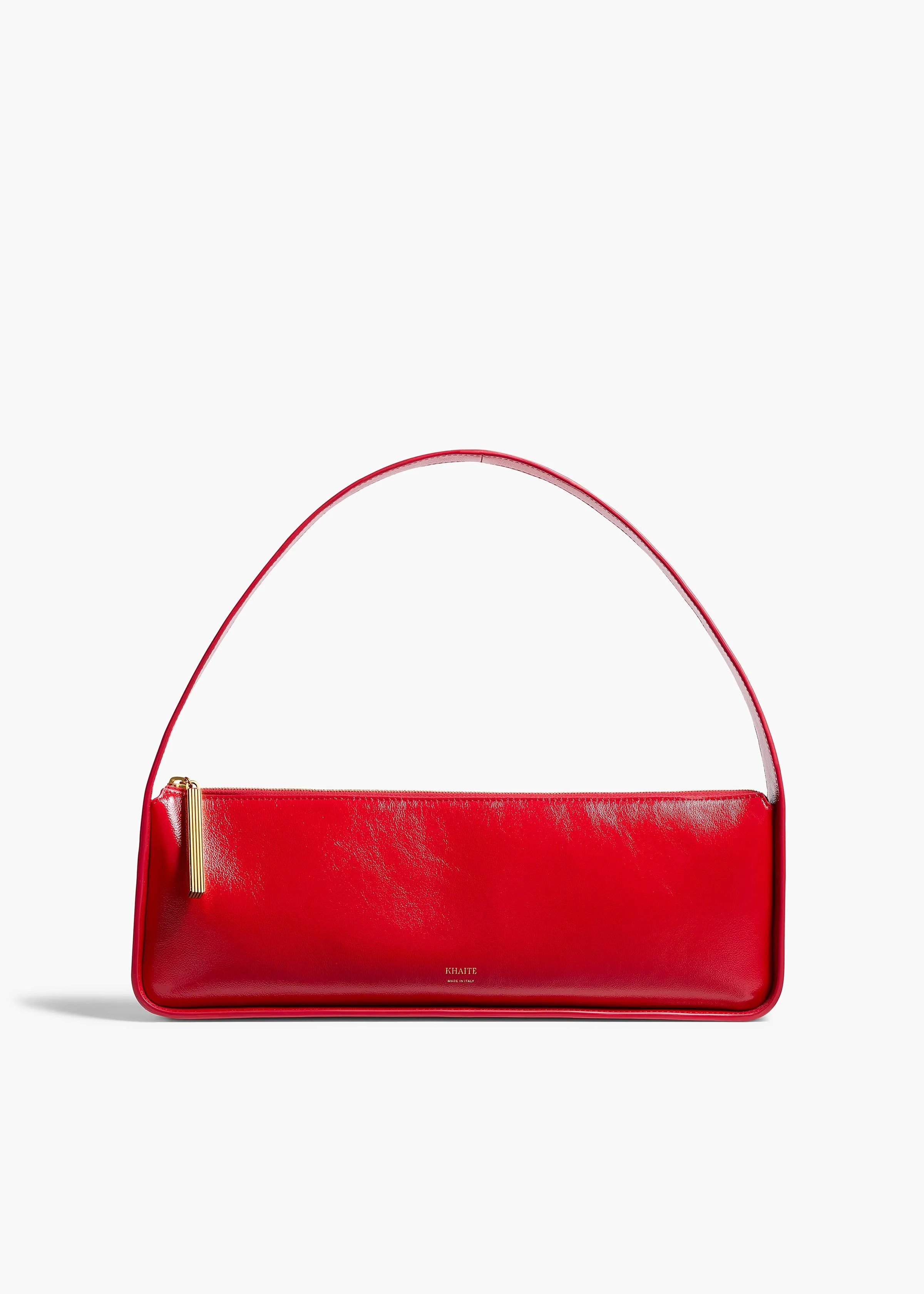 Khaite - Lori Baguette Bag in Rebel Crackle Patent Leather - Image 7