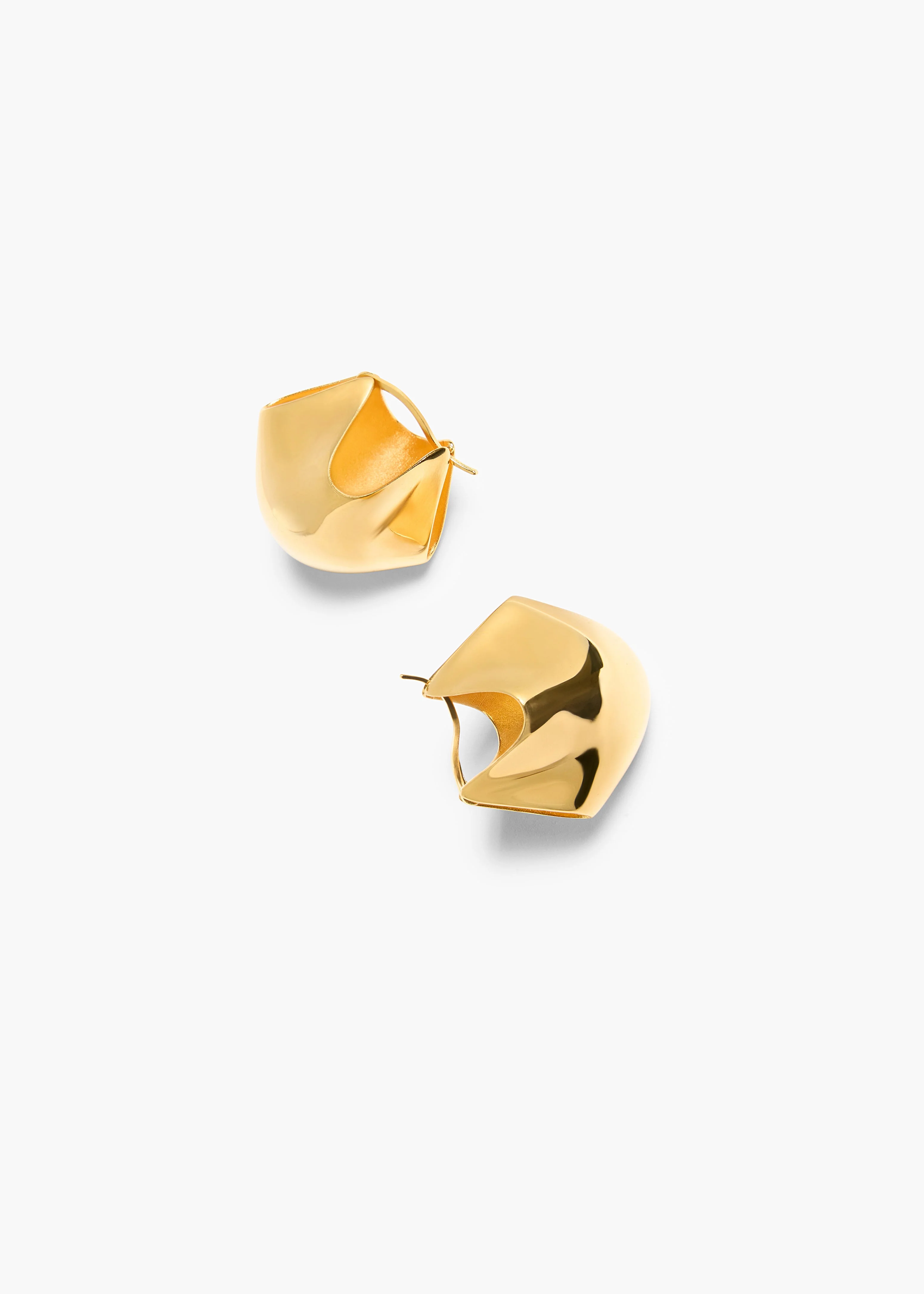 Khaite - Medium Lotus Earrings in Gold - Image 2